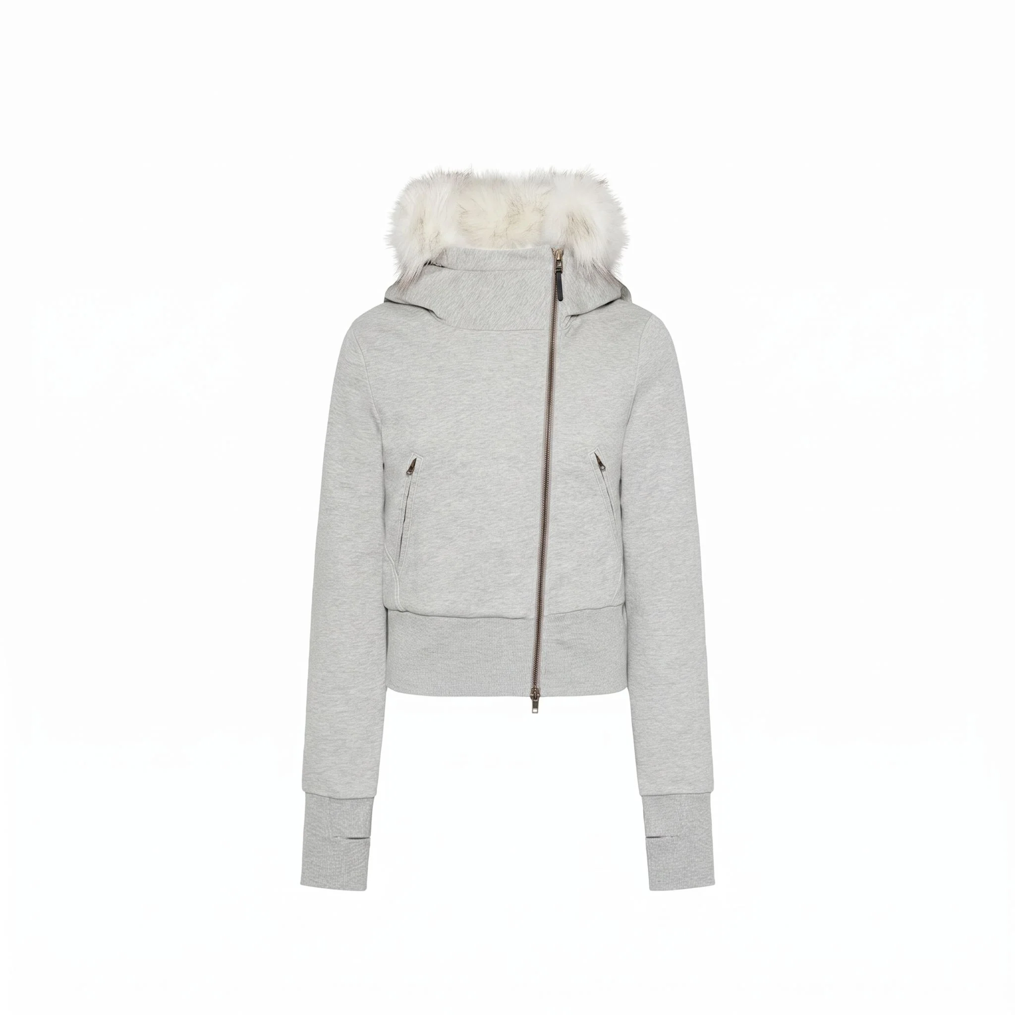 Fur Trim Zip Hoodie - Image 7