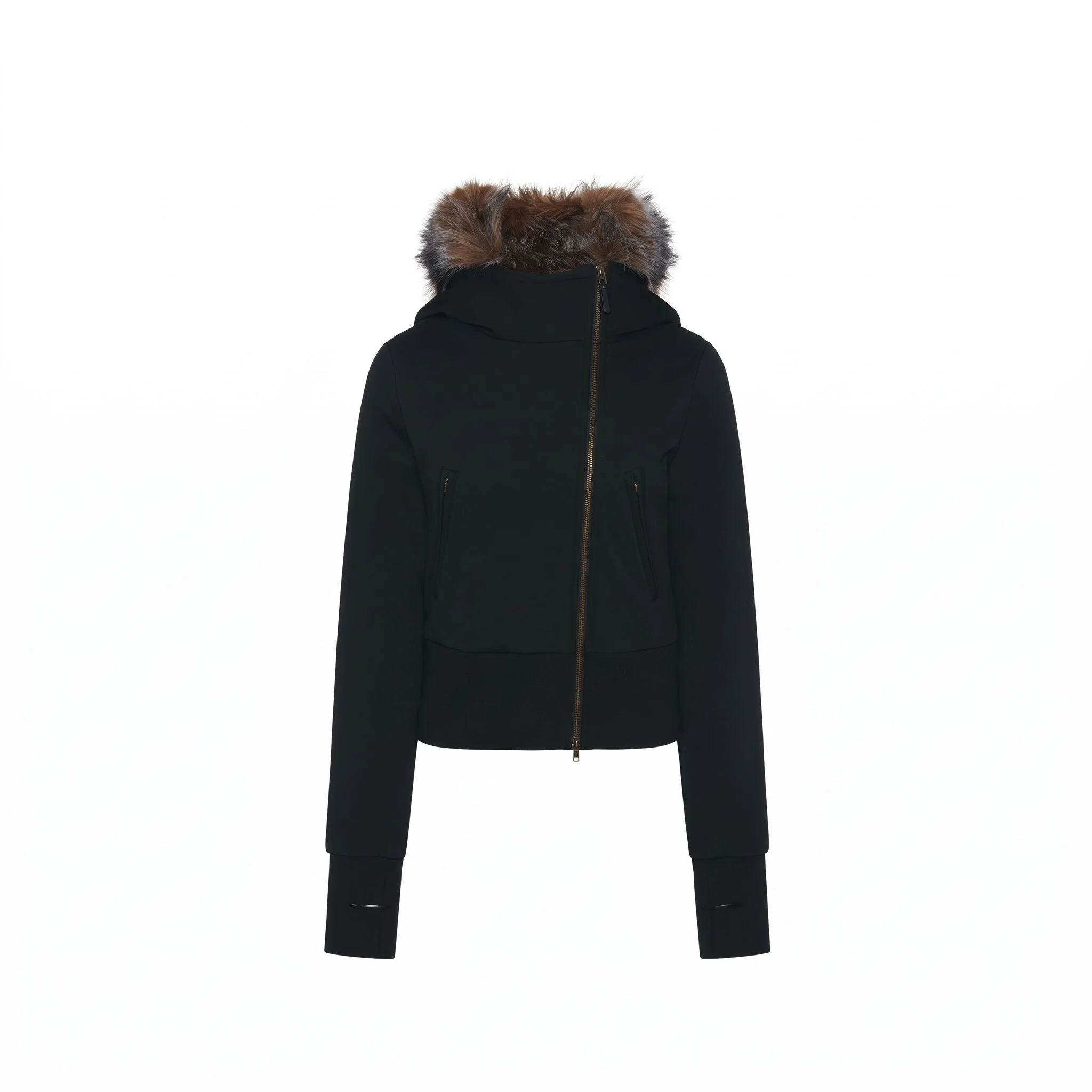 Fur Trim Zip Hoodie - Image 9