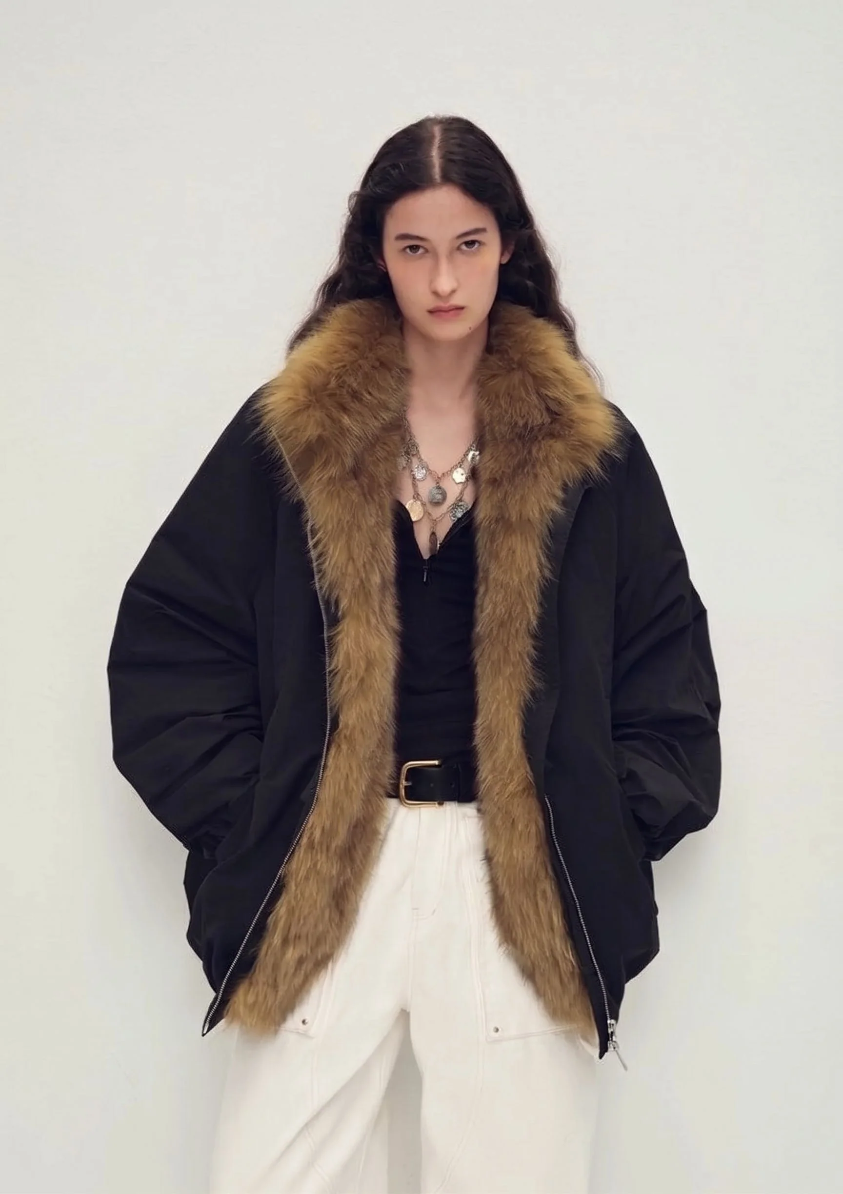 Fur-Trim Zip Puffer - Image 4