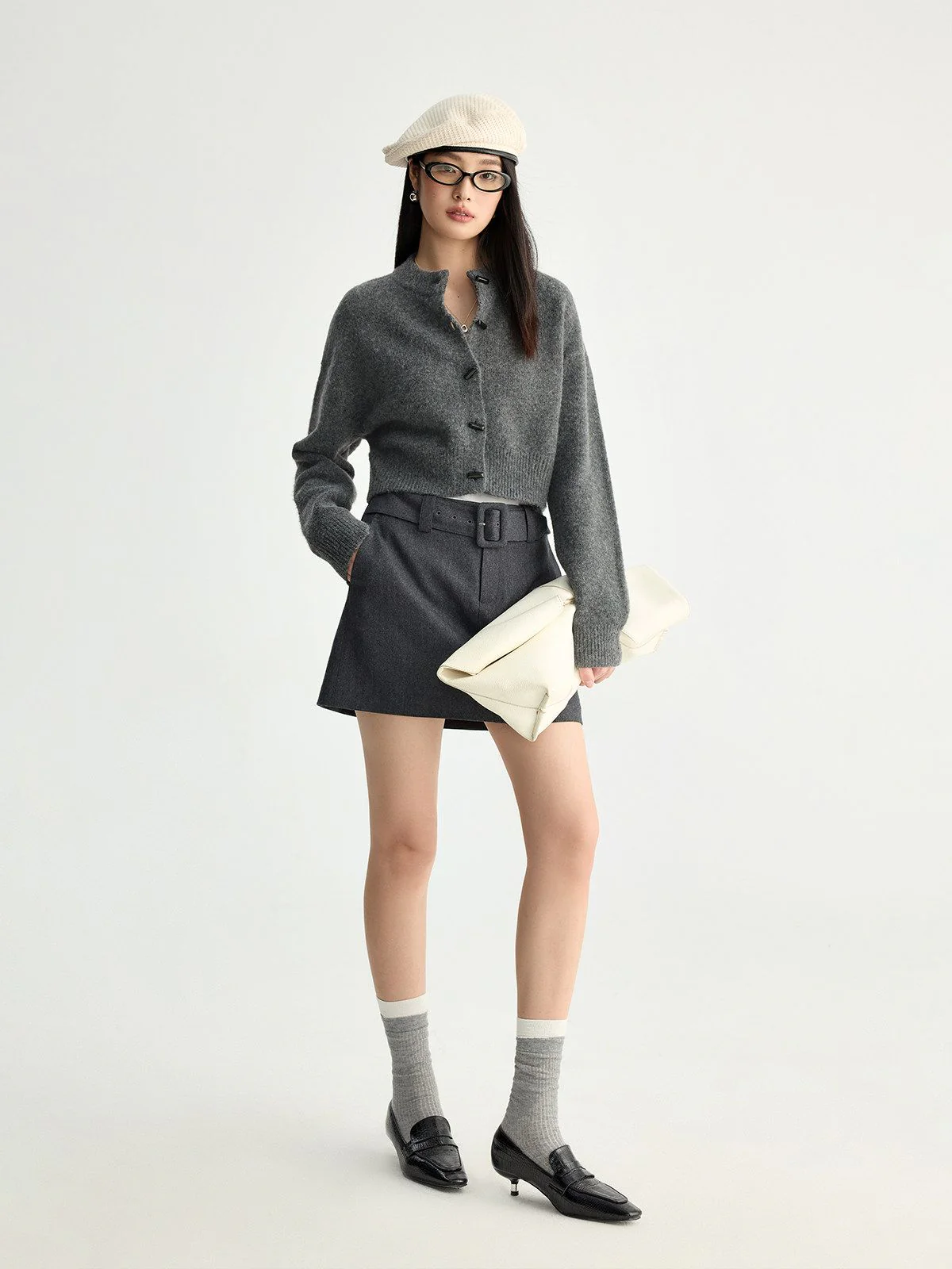 Fuzzy Button Cardigan - Image 4