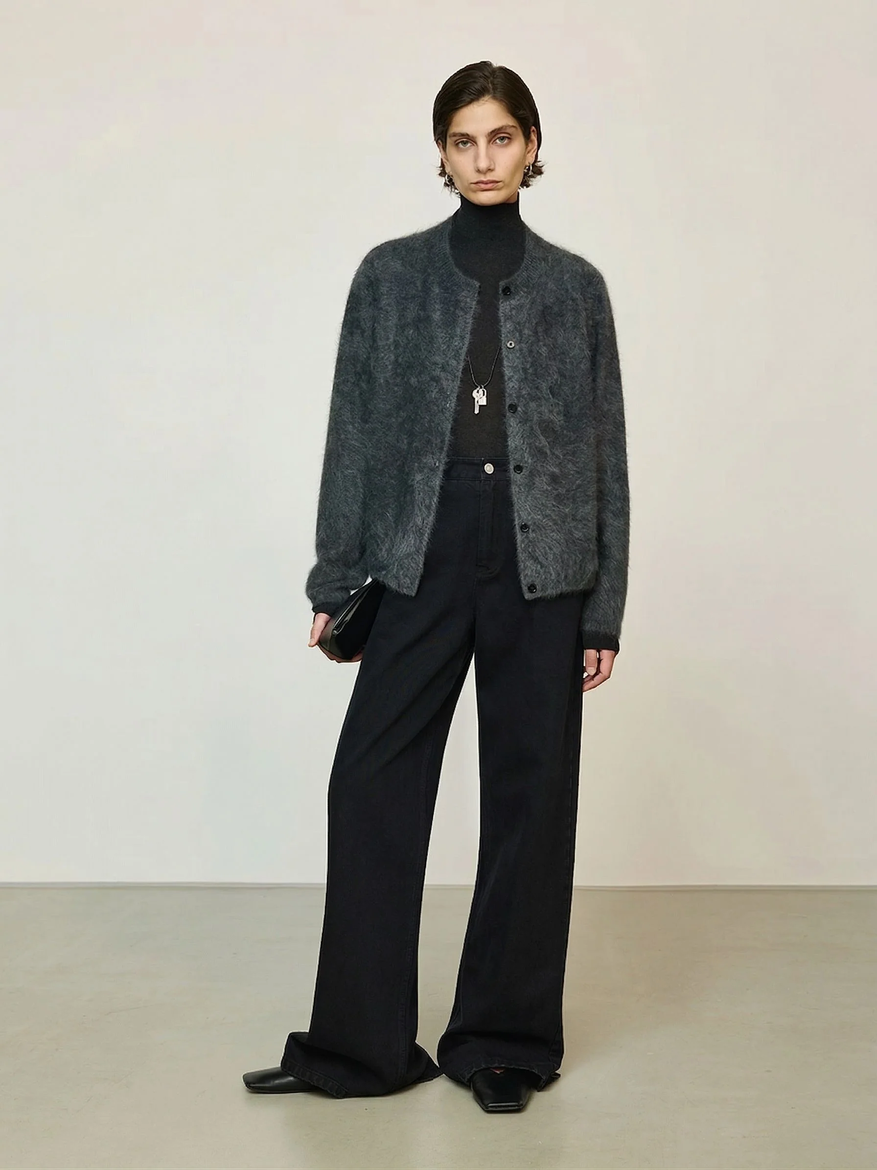 Fuzzy Cashmere Cardigan - Image 3