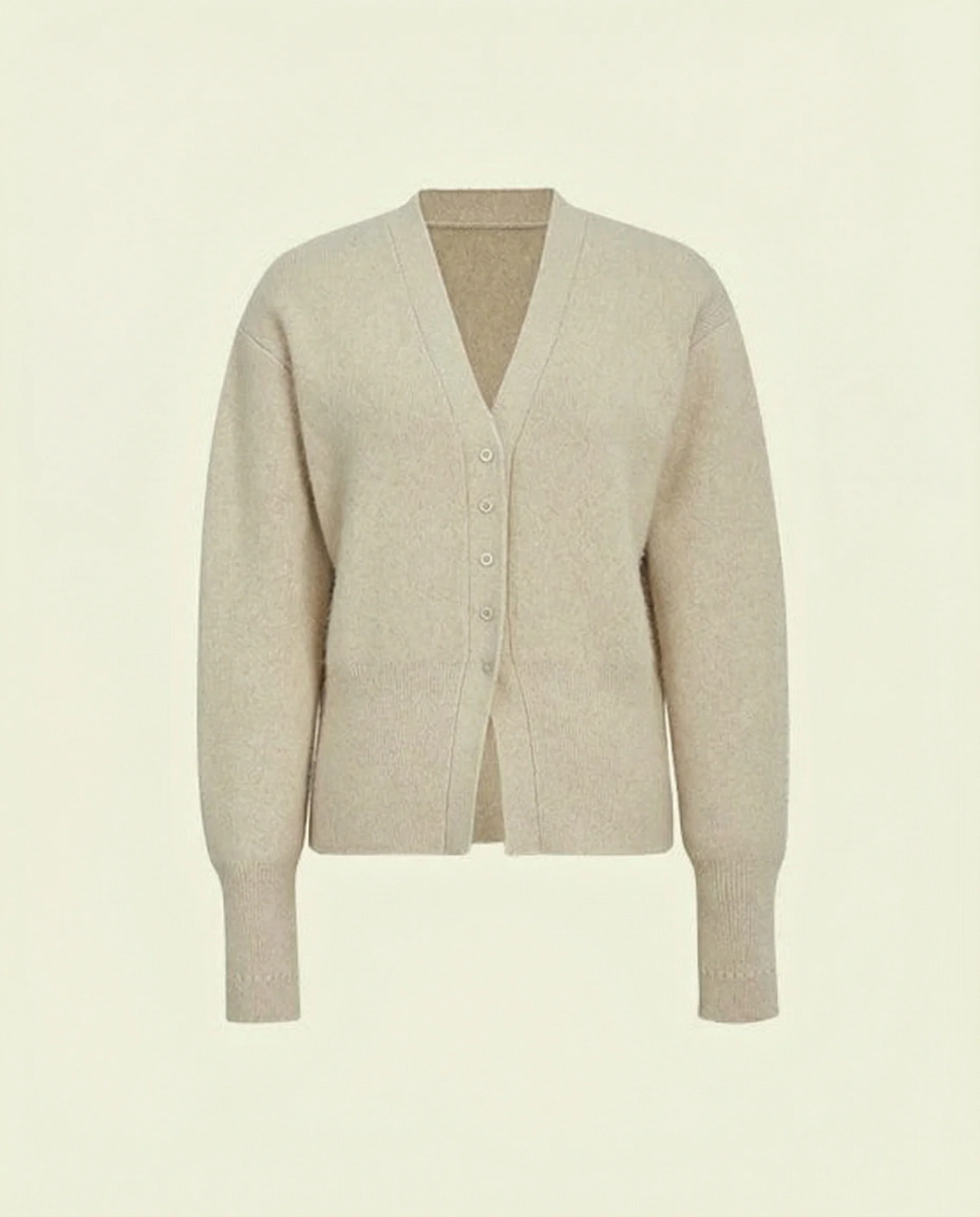 Fuzzy V-Neck Cardigan - Image 6