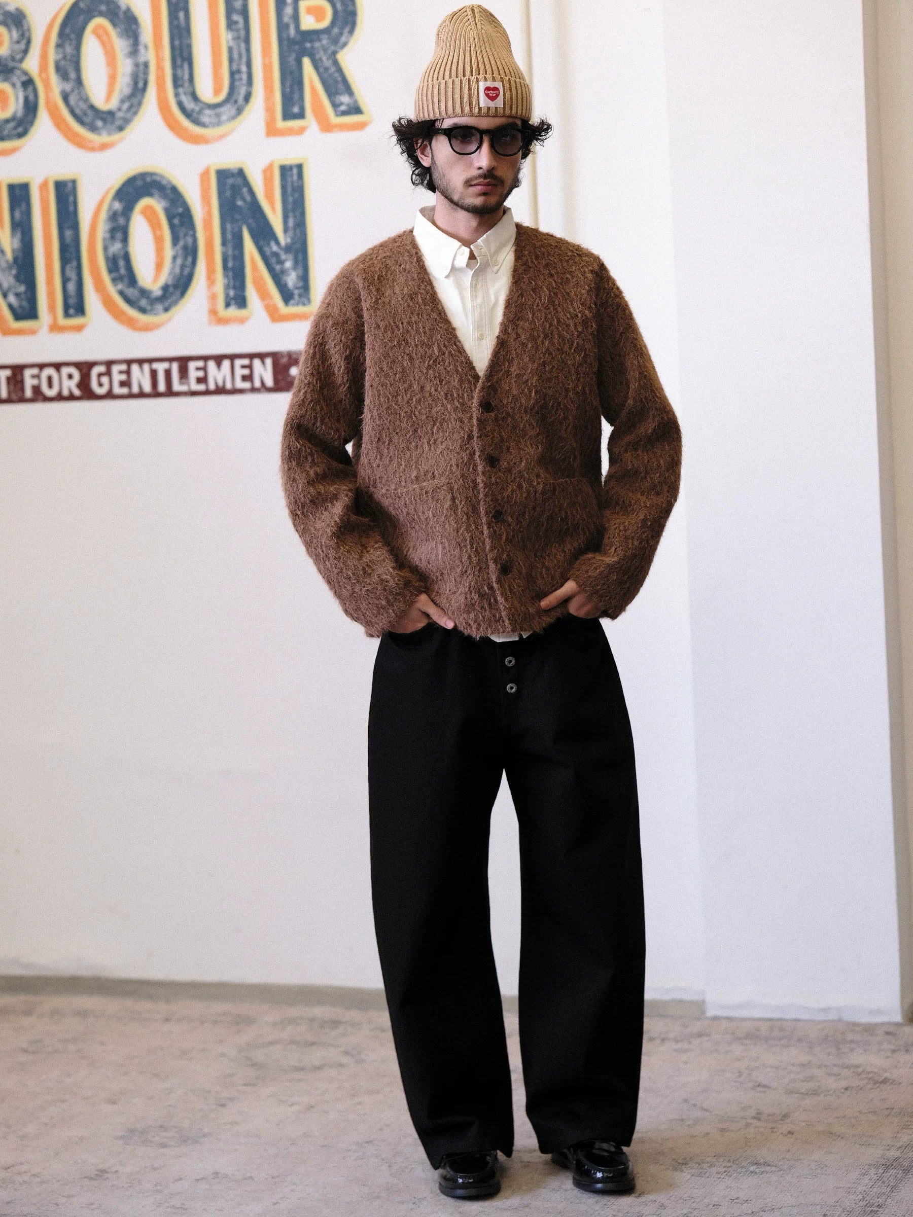 Fuzzy V-Neck Cardigan - Image 3