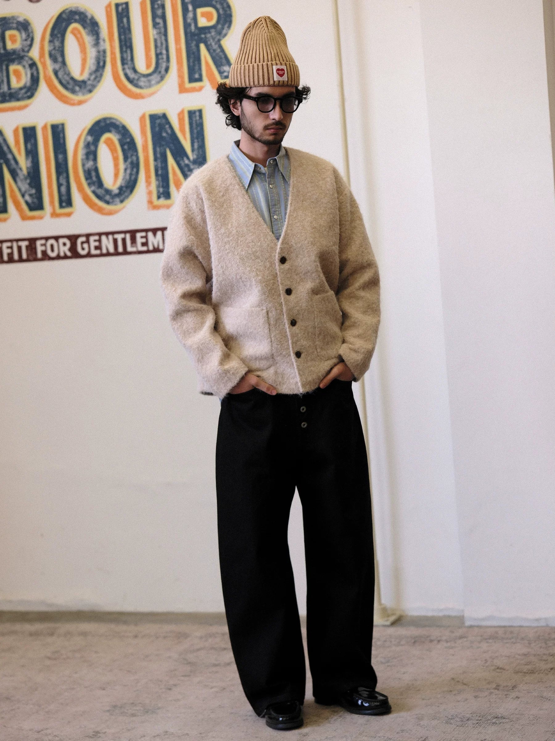 Fuzzy V-Neck Cardigan - Image 4