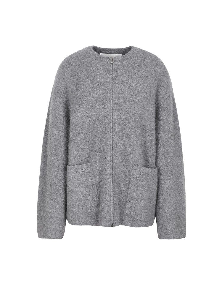 Fuzzy Zip Cardigan - Image 2