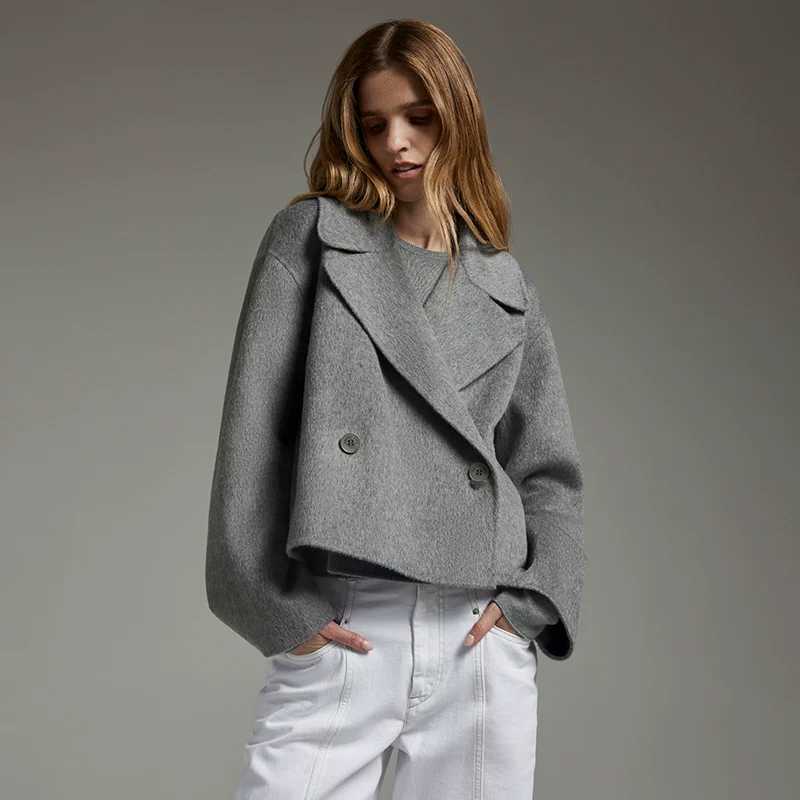 Gail Short Double-Breasted Coat