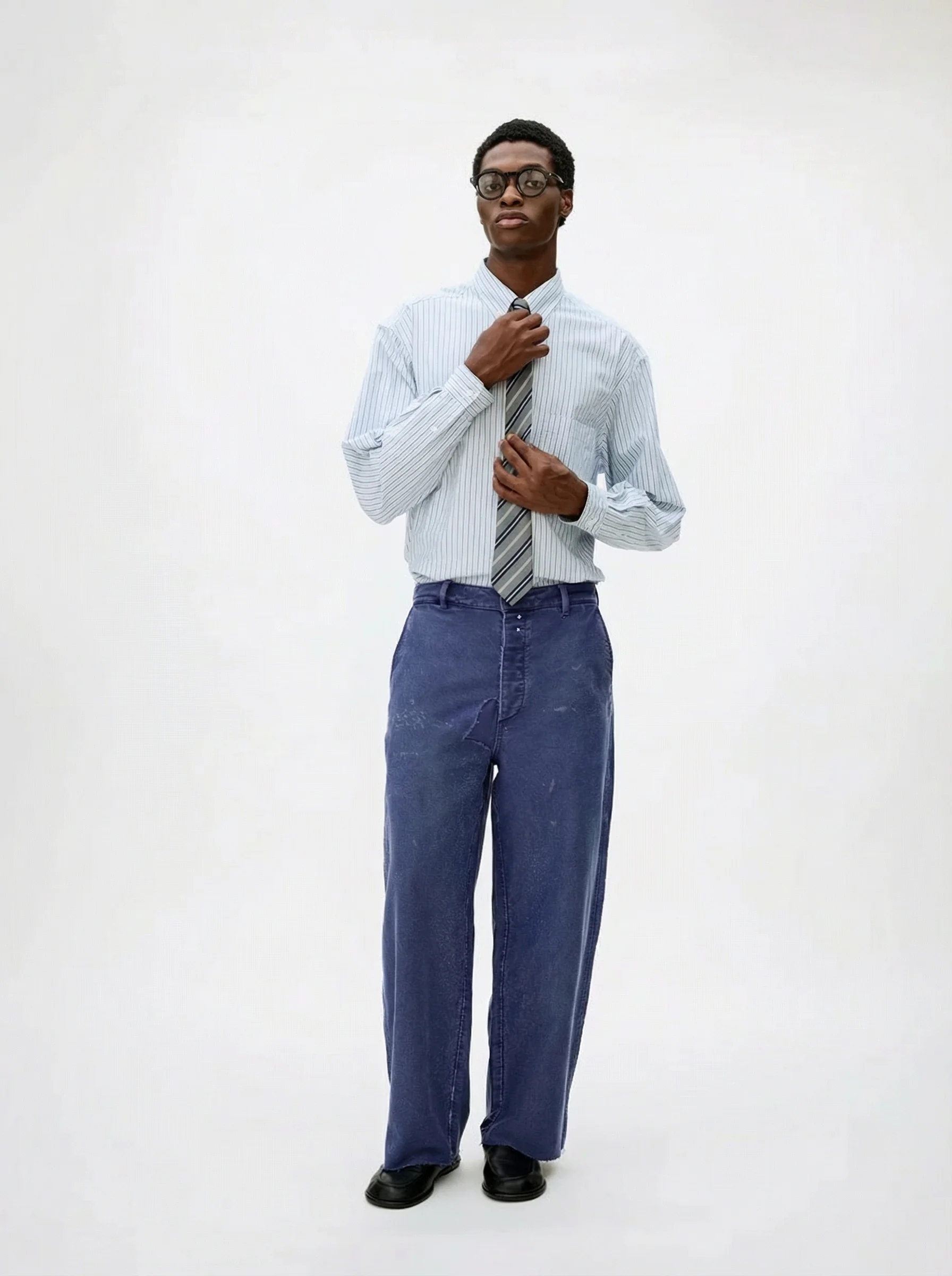 Garment-Dyed Moleskin Cropped Tapered Pants - Image 3