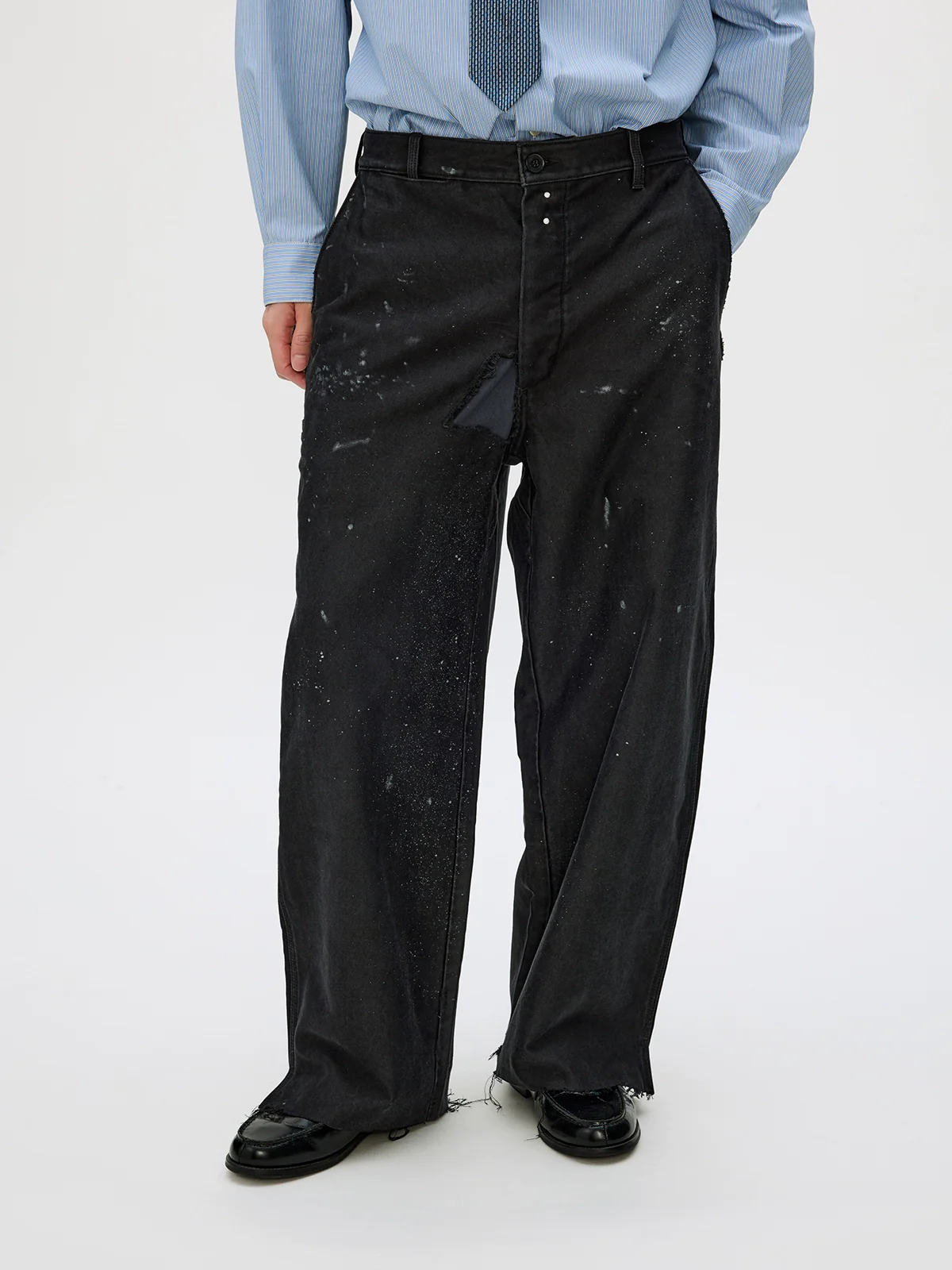 Garment-Dyed Moleskin Cropped Tapered Pants - Image 6