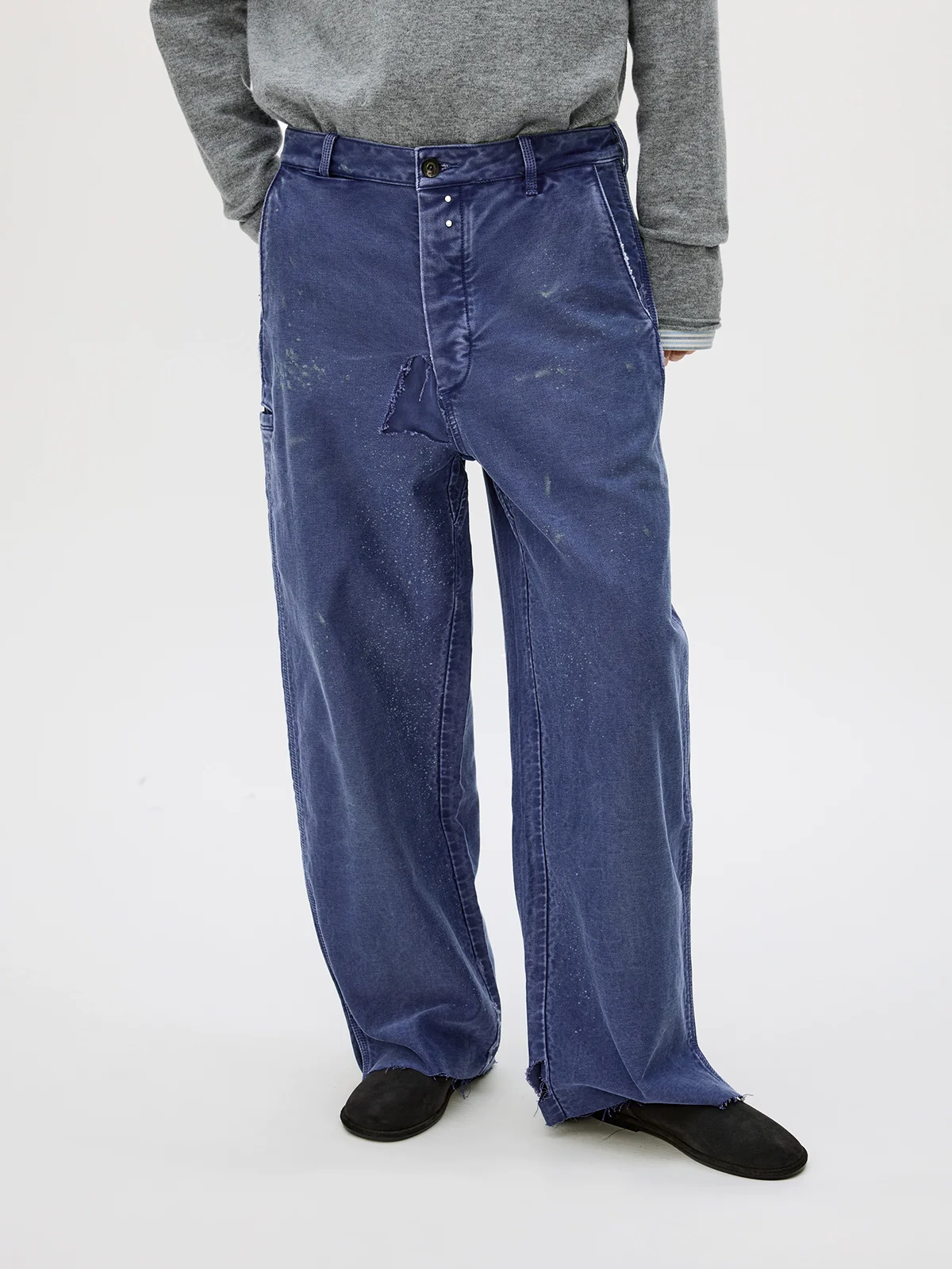 Garment-Dyed Moleskin Cropped Tapered Pants - Image 7