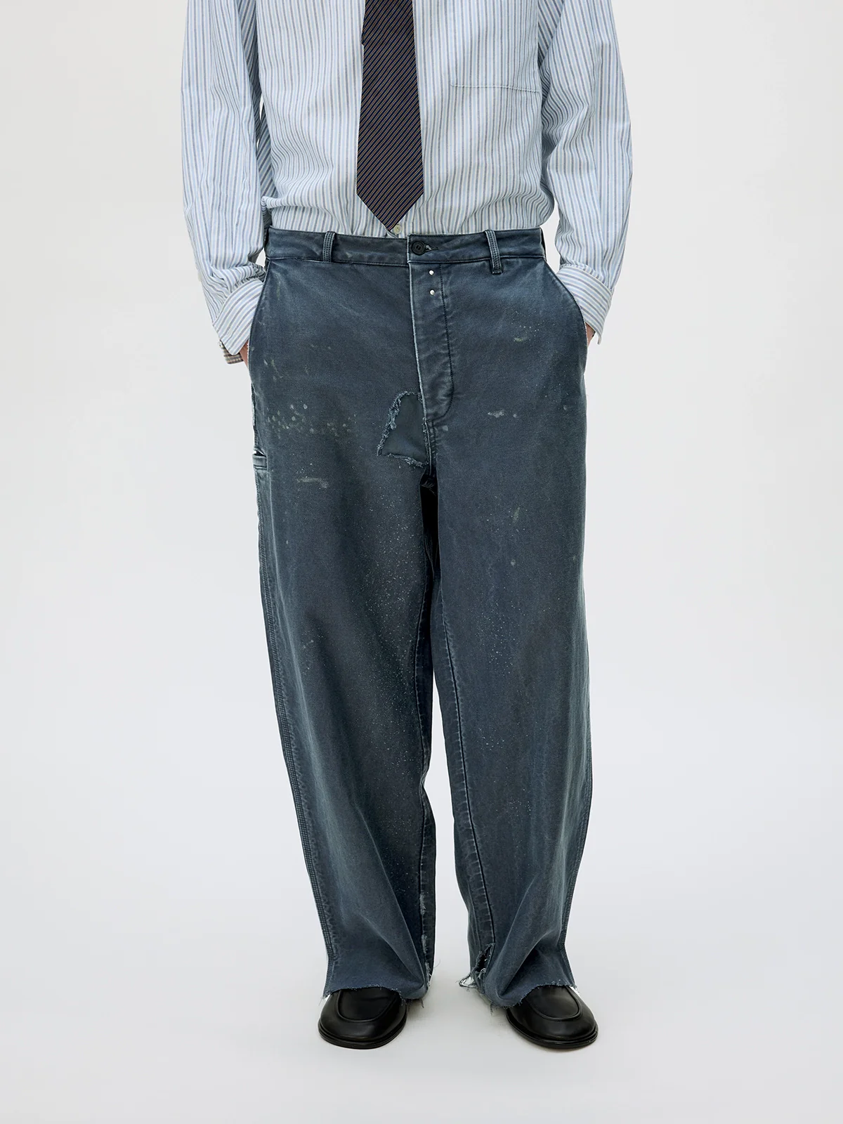 Garment-Dyed Moleskin Cropped Tapered Pants - Image 8