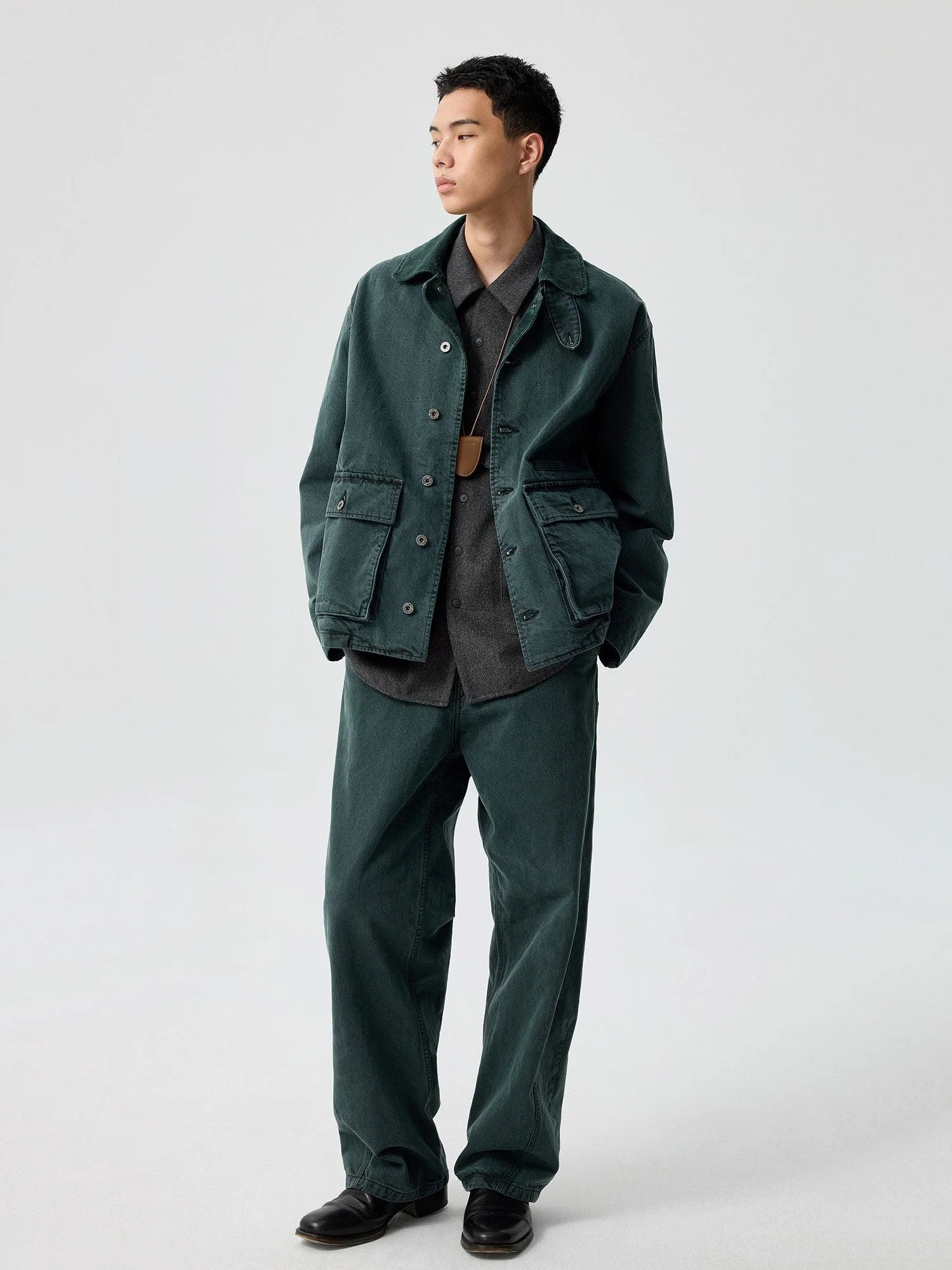 Garment-Dyed Wide Jeans - Image 2