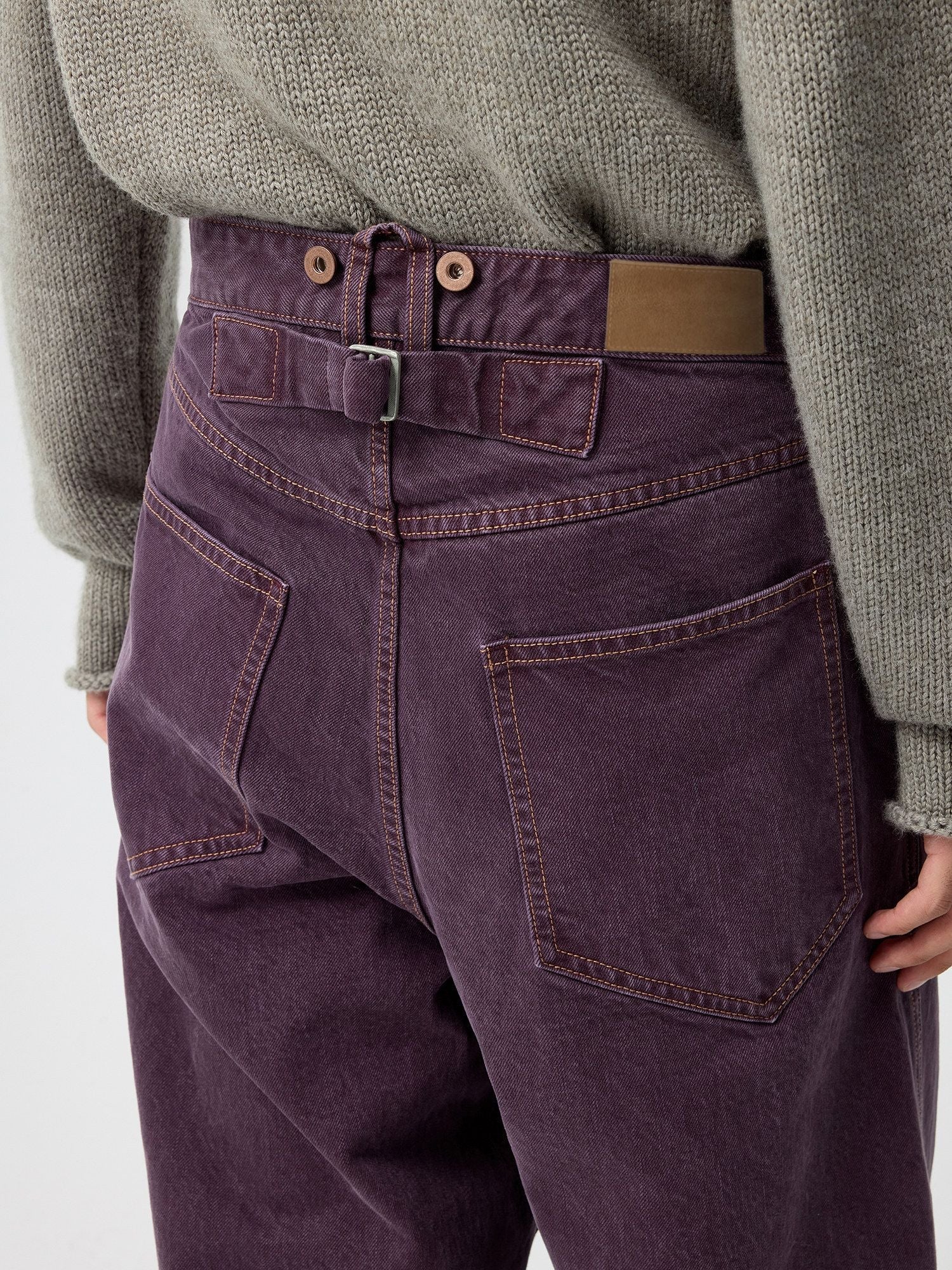 Garment-Dyed Wide Jeans - Image 4