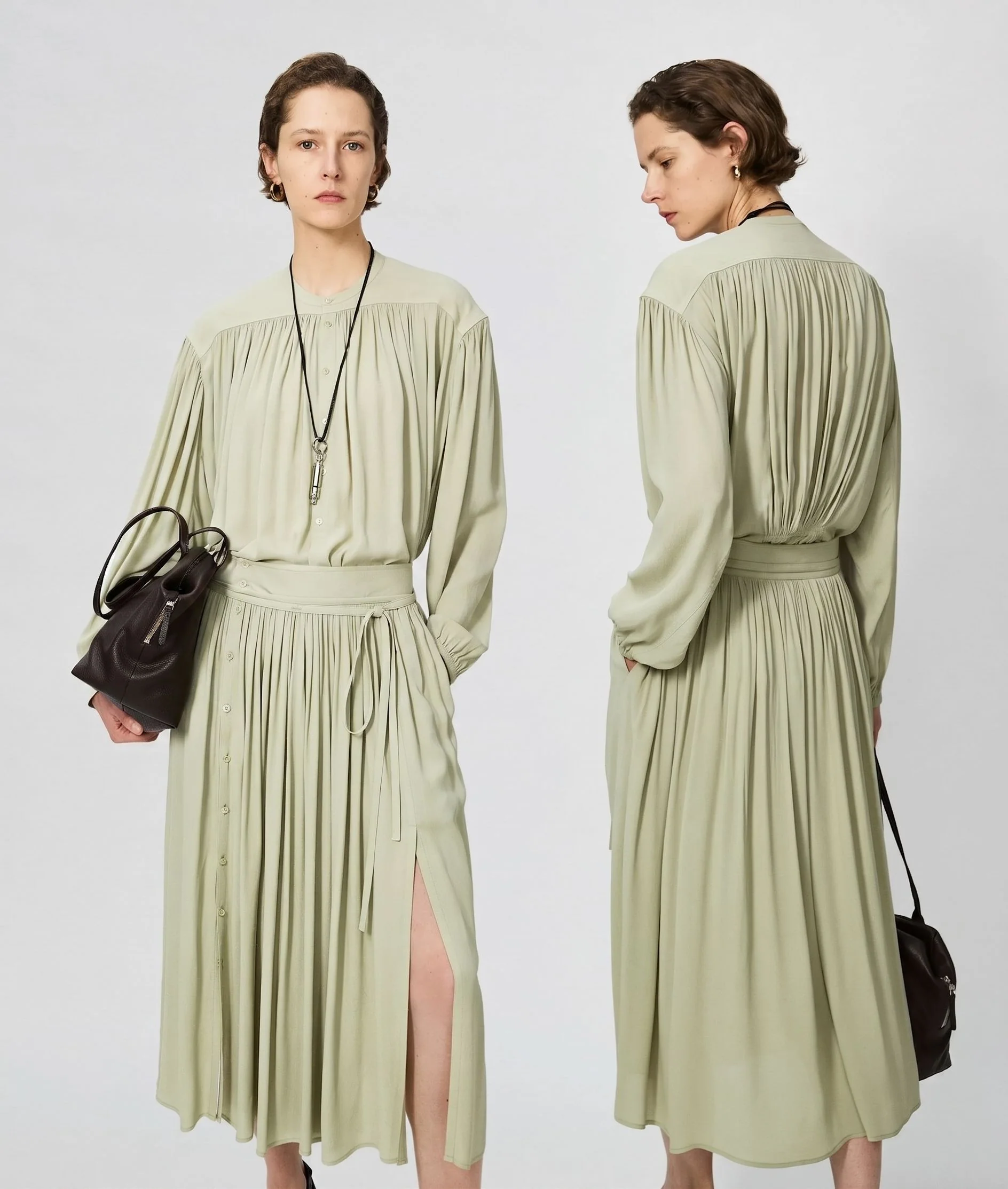 Gathered Button Blouse - Image 4