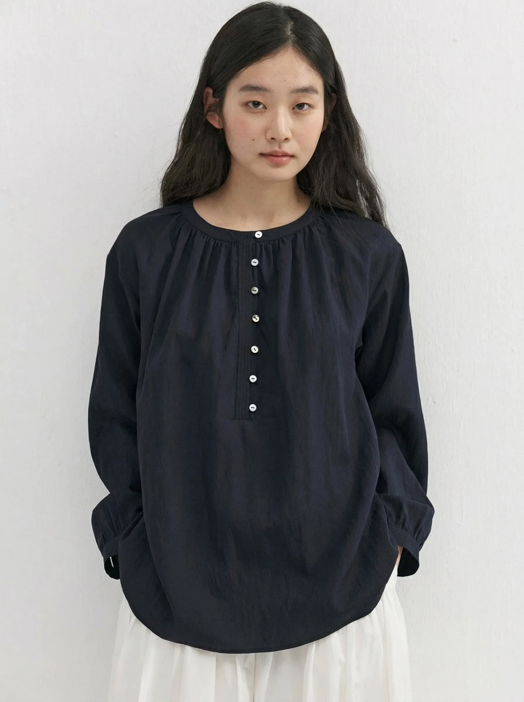 Gathered Button Blouse - Image 6