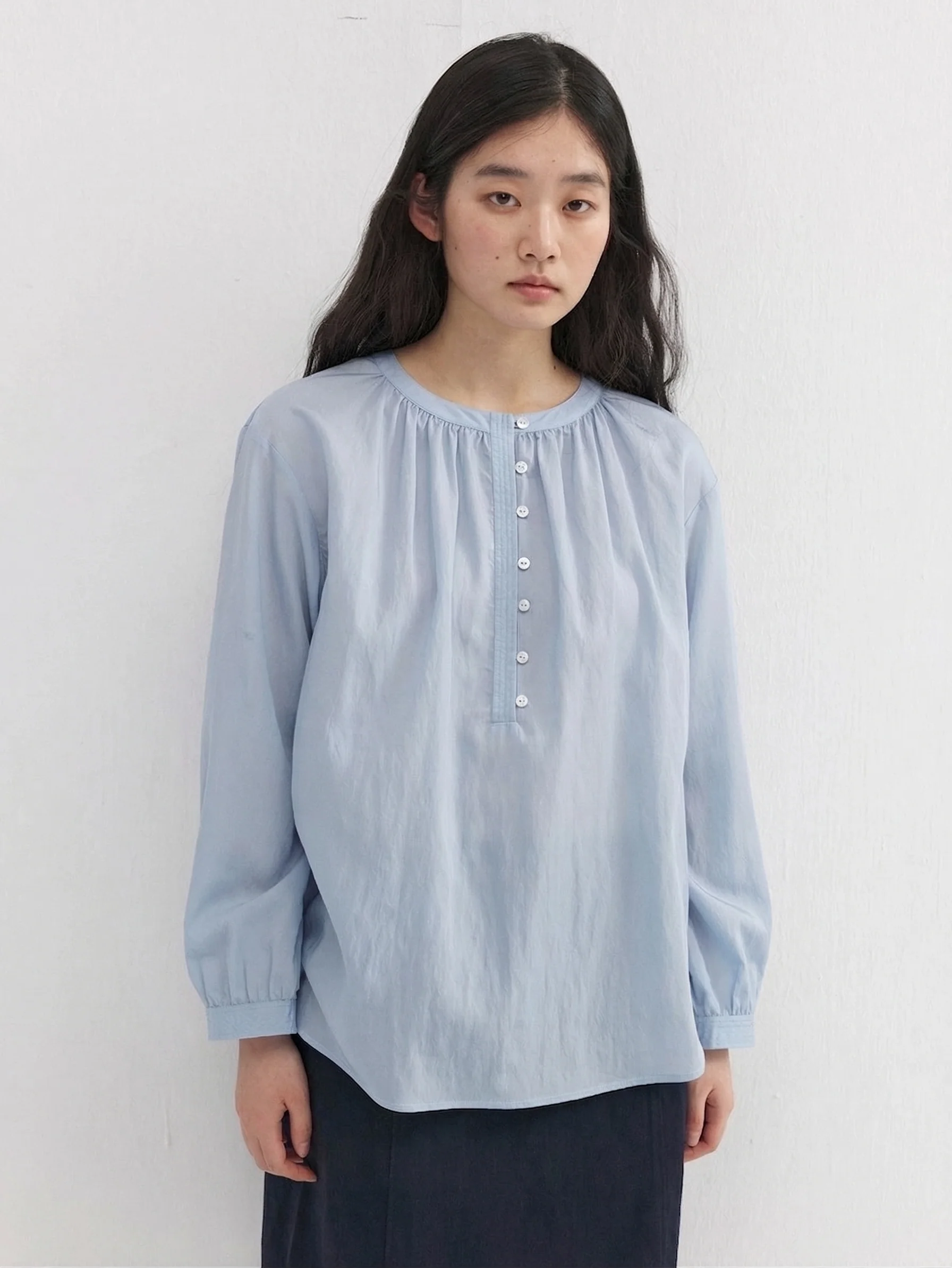 Gathered Button Blouse - Image 7