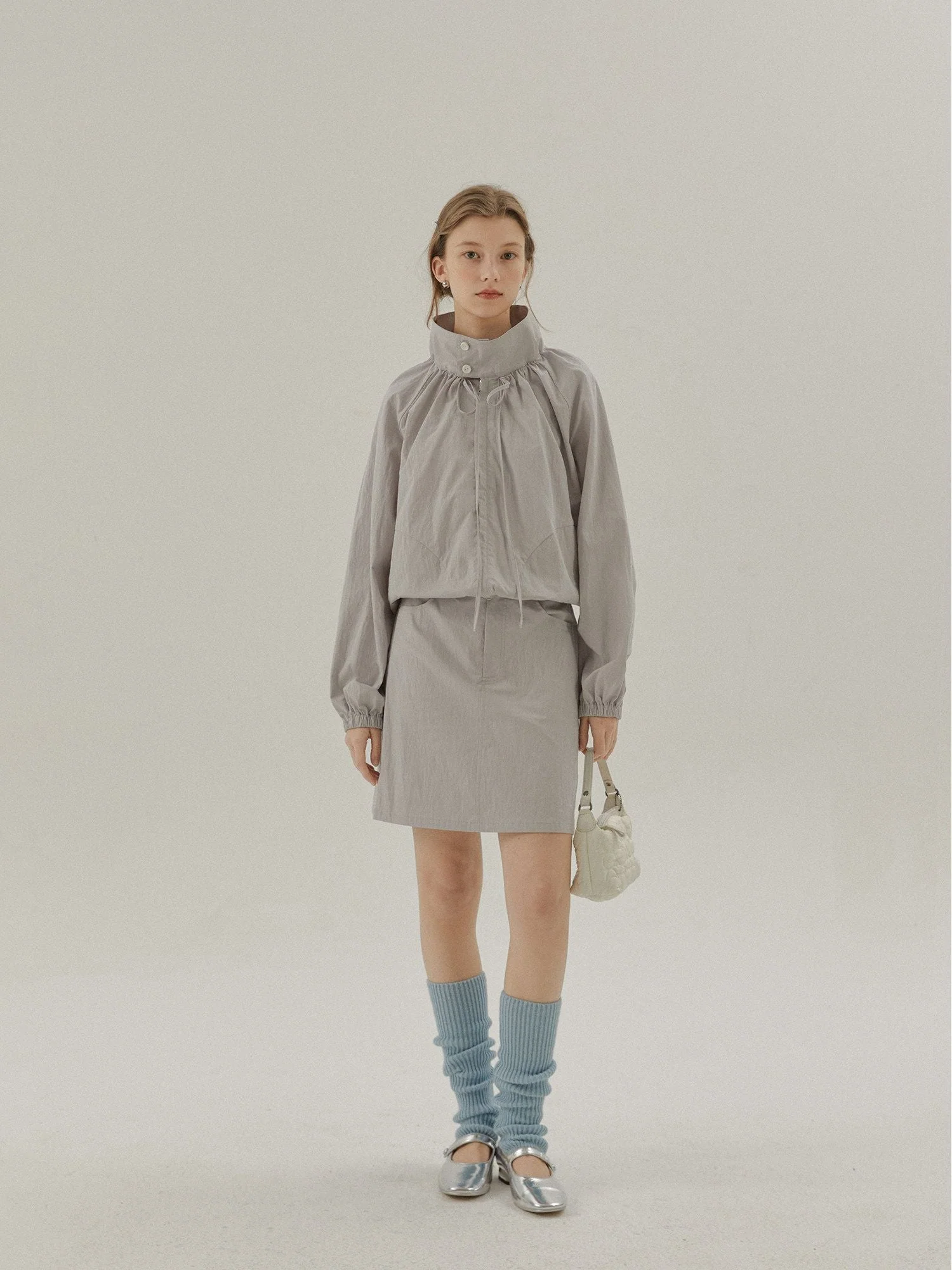 Gathered Collar Jacket - Image 3