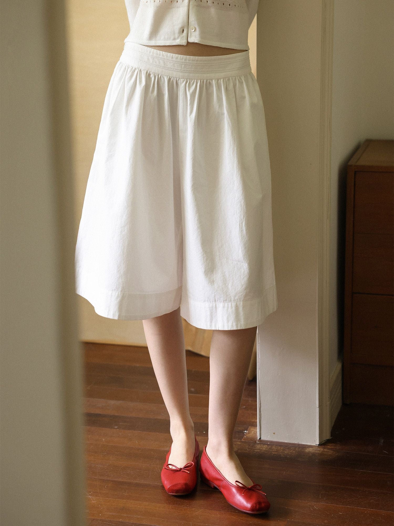 Gathered Culotte Skirt