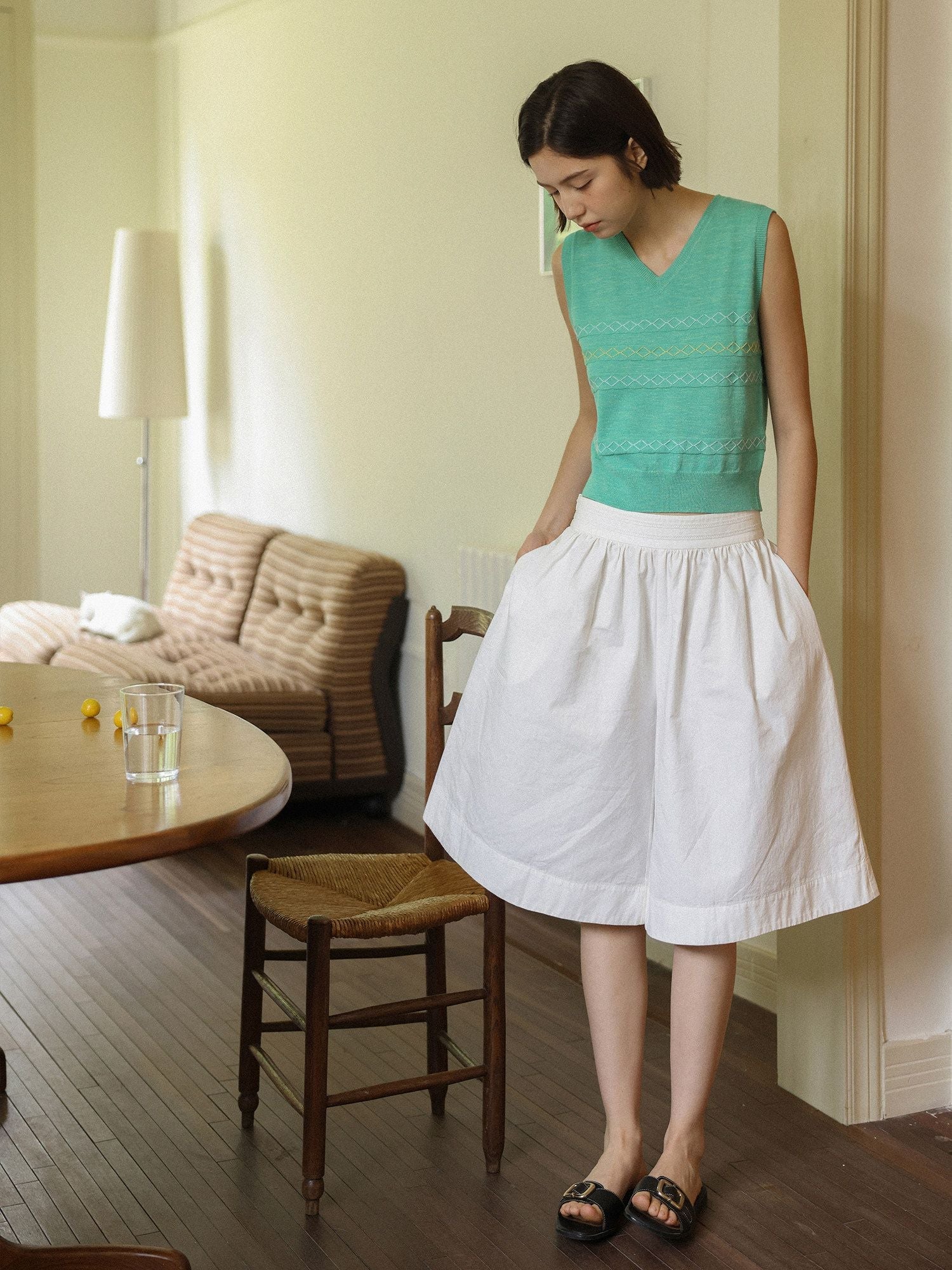 Gathered Culotte Skirt - Image 4