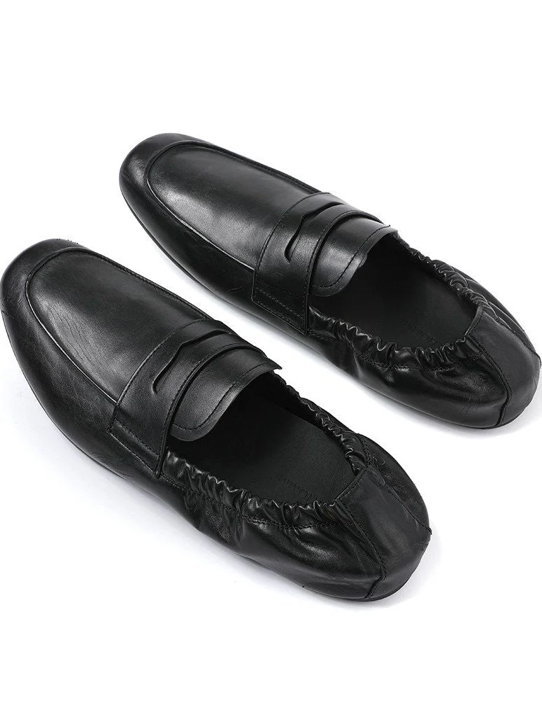 Gathered Heel Loafers