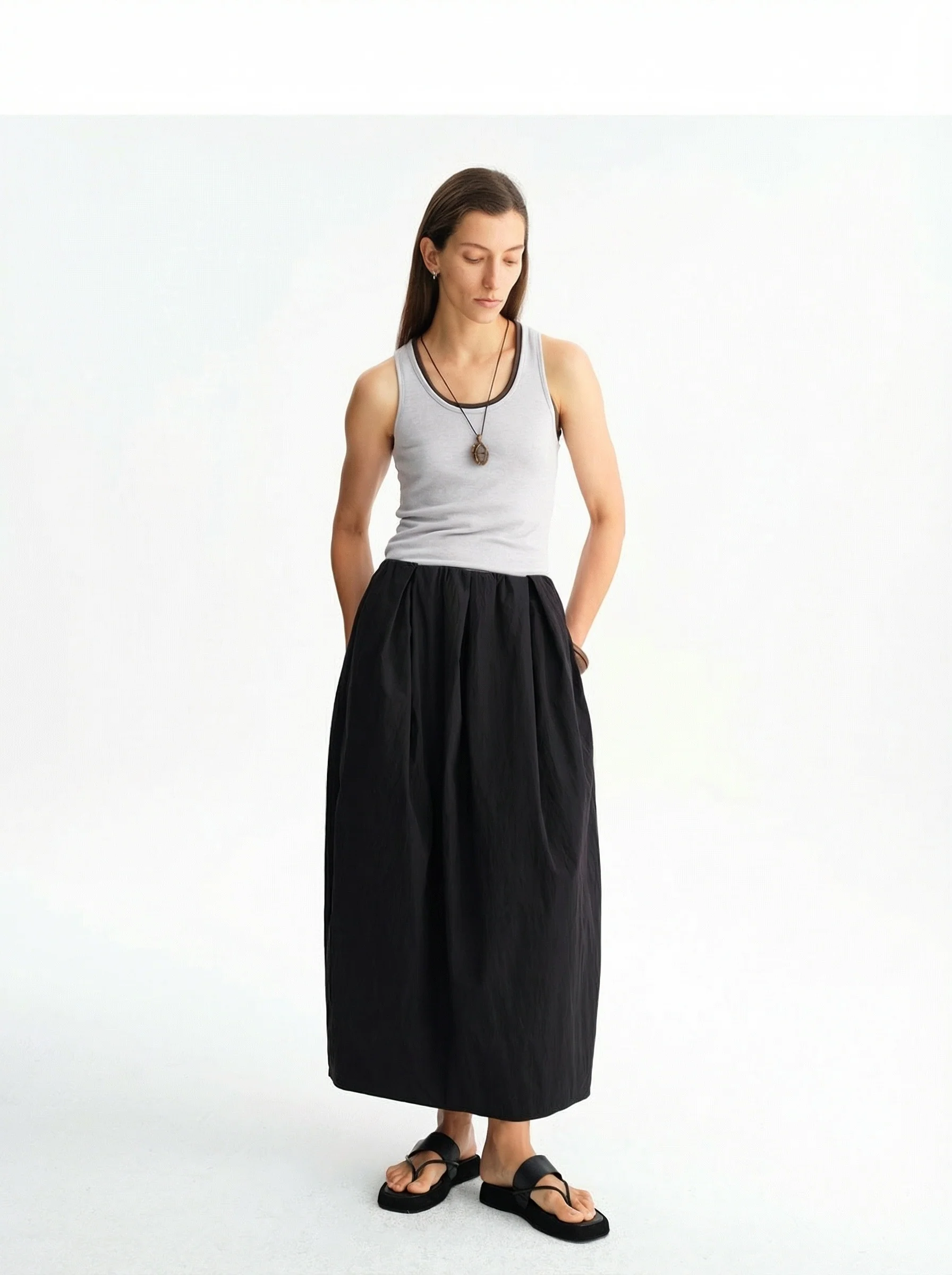 Gathered Maxi Skirt - Image 5