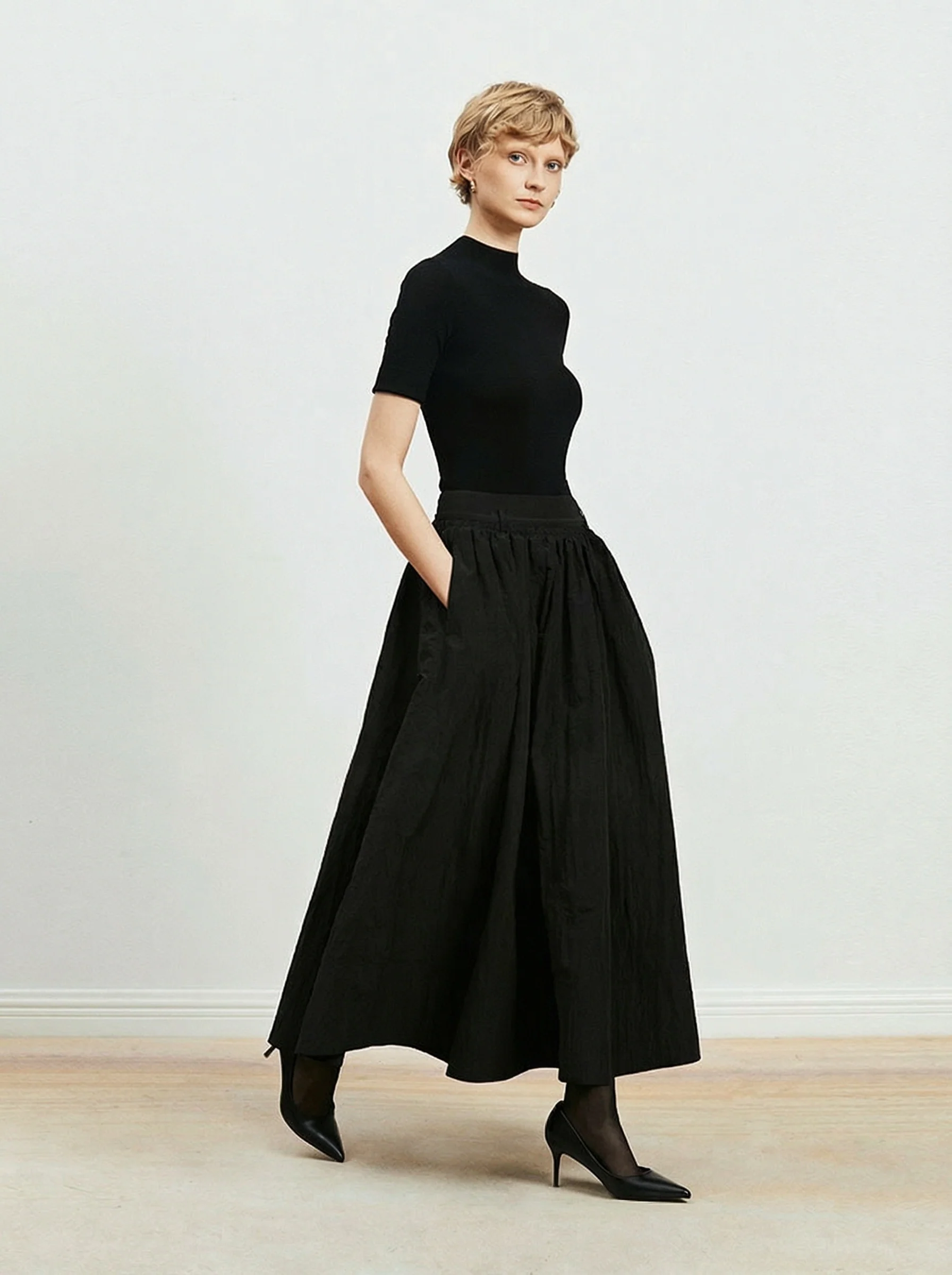 Gathered Midi Skirt - Image 2