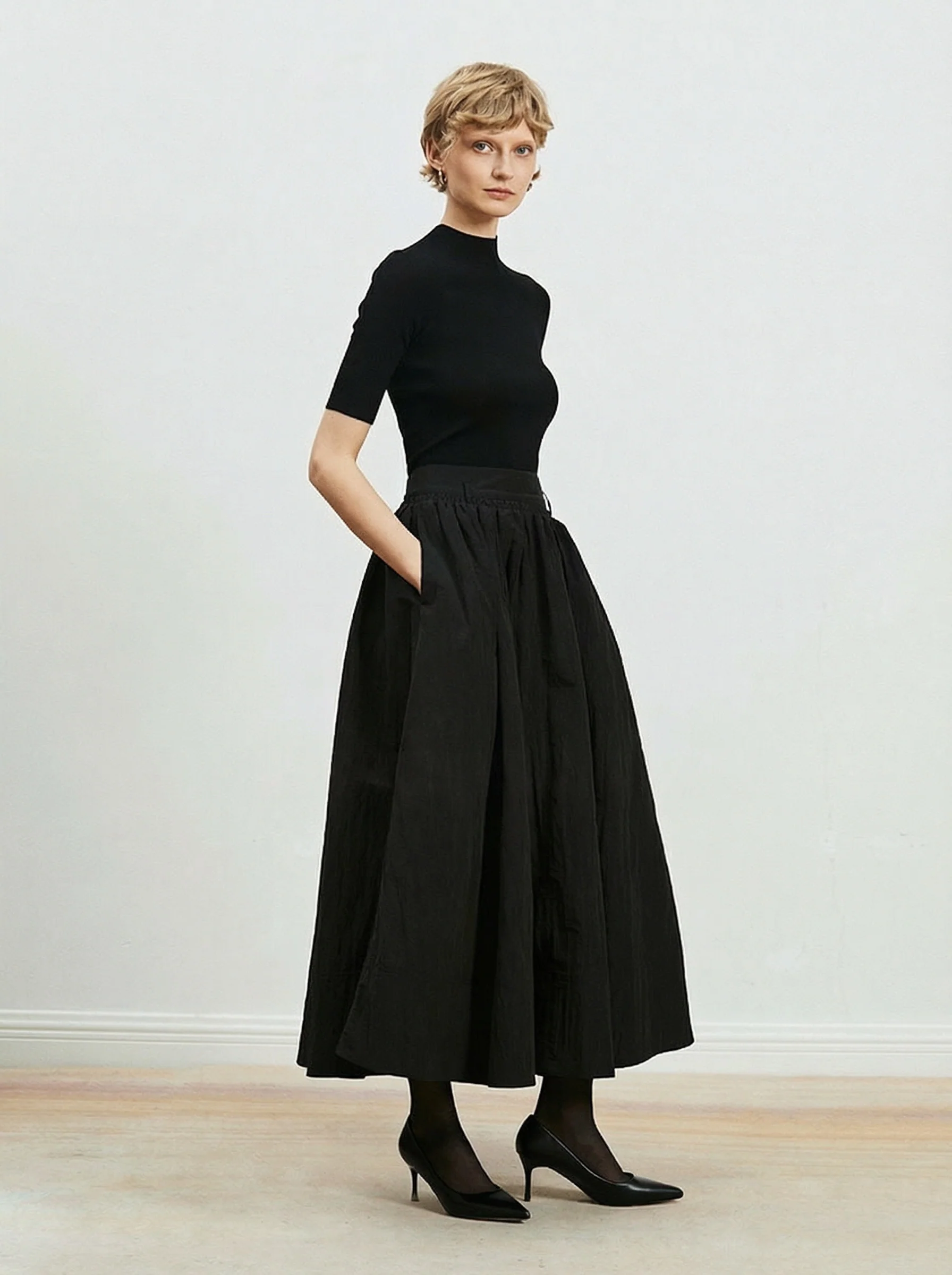 Gathered Midi Skirt - Image 3