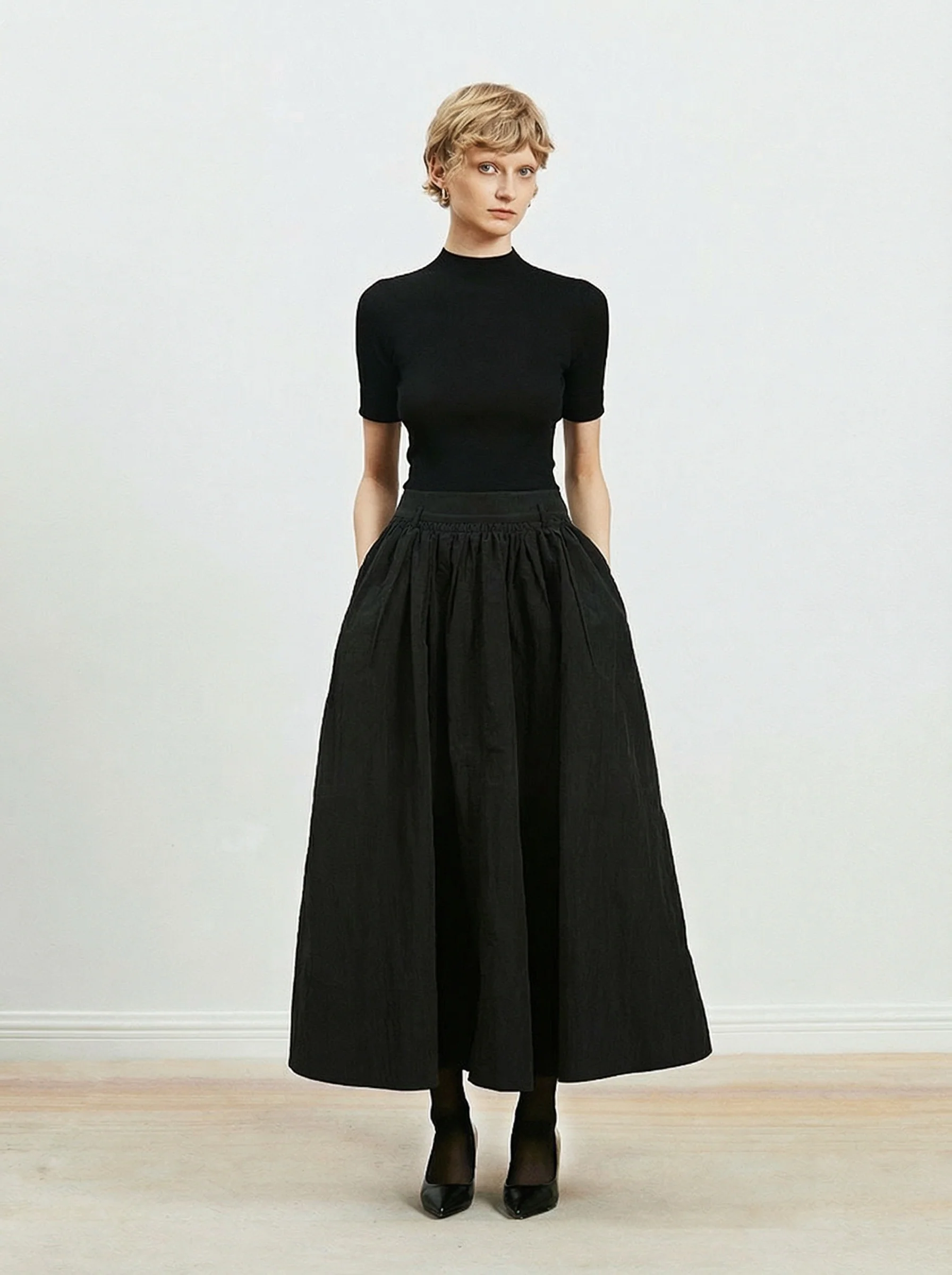 Gathered Midi Skirt - Image 4