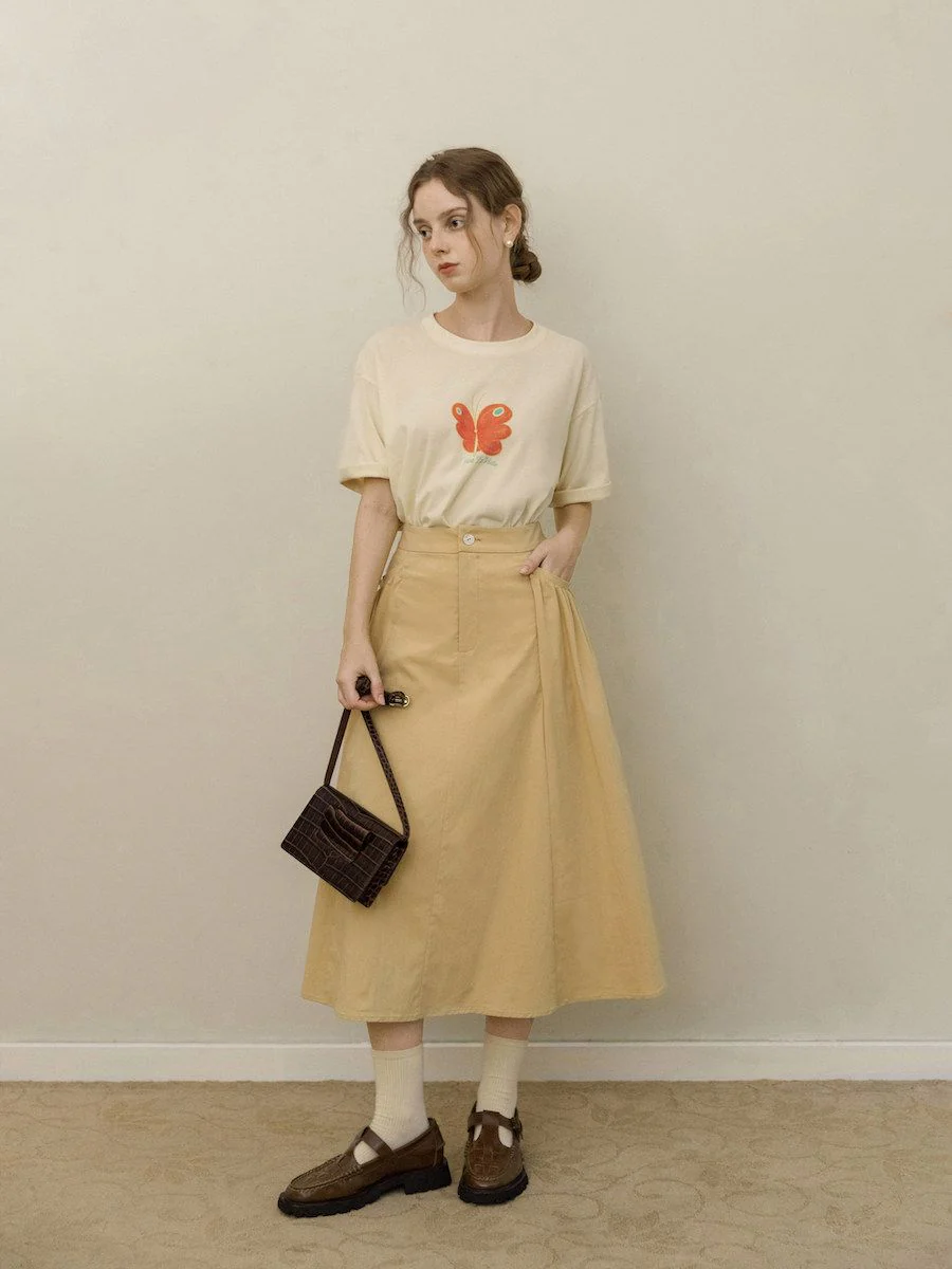 Gathered Midi Skirt - Image 4