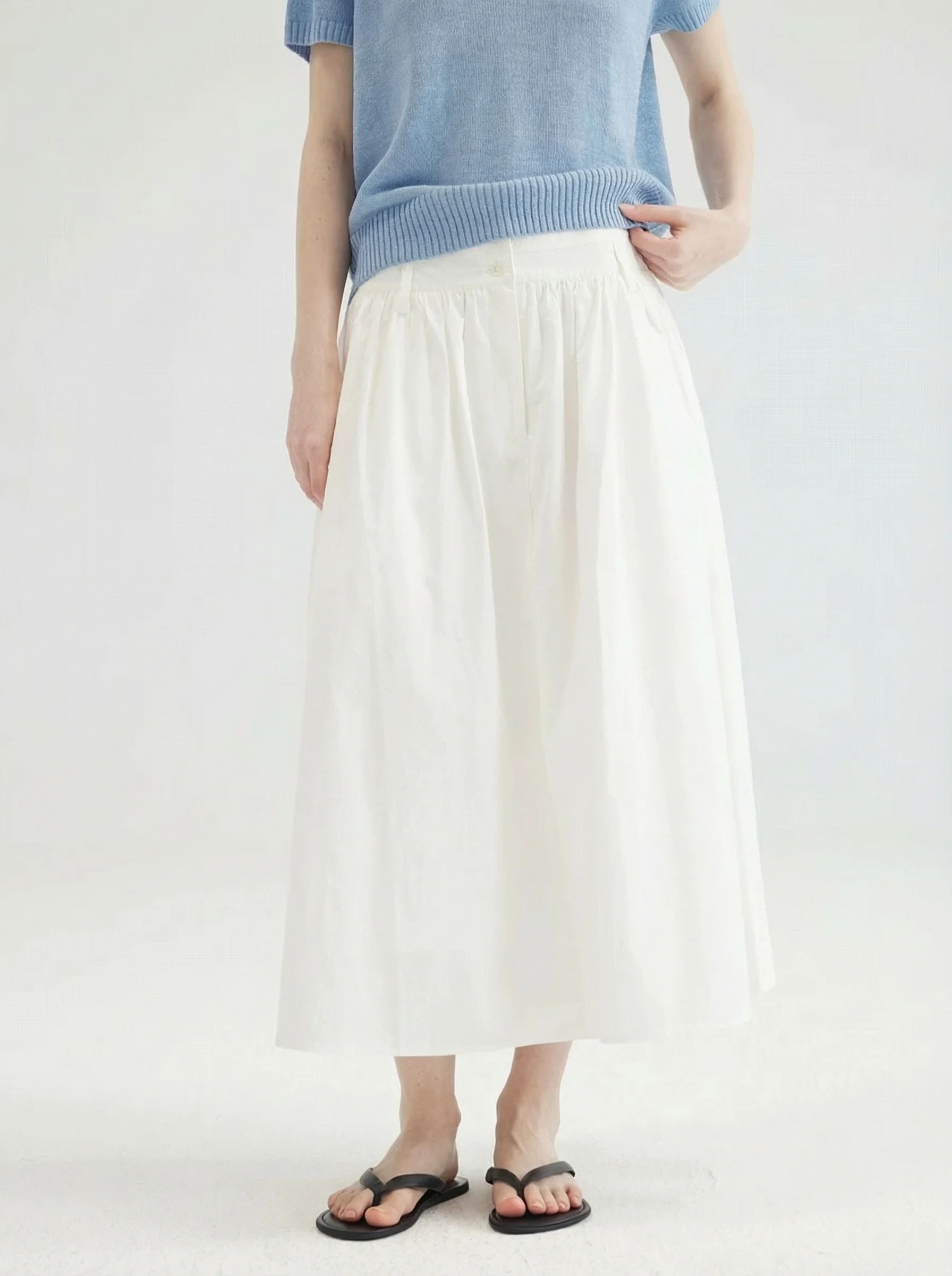 Gathered Midi Skirt - Image 5