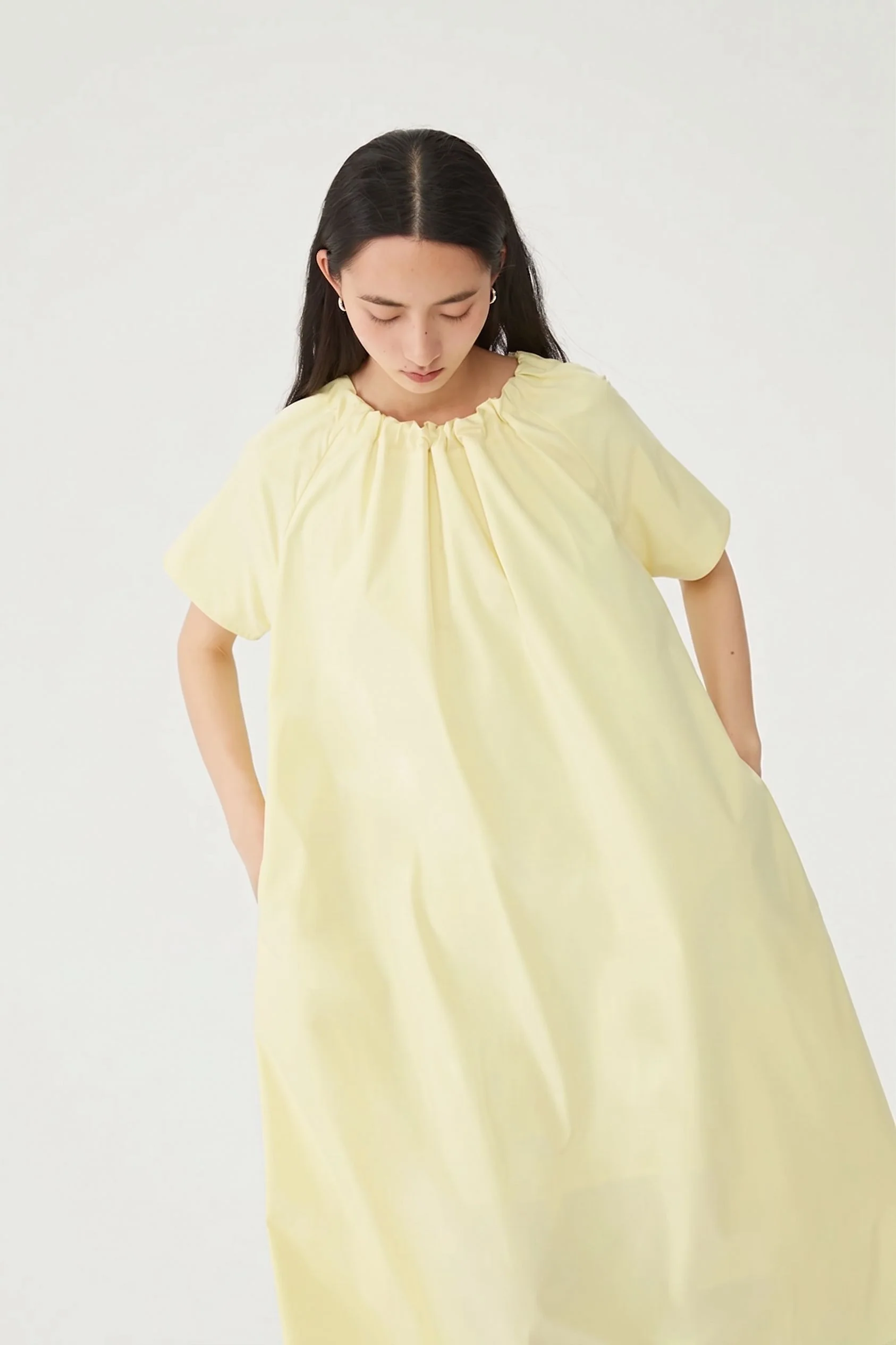 Gathered Neck Midi Dress - Image 2