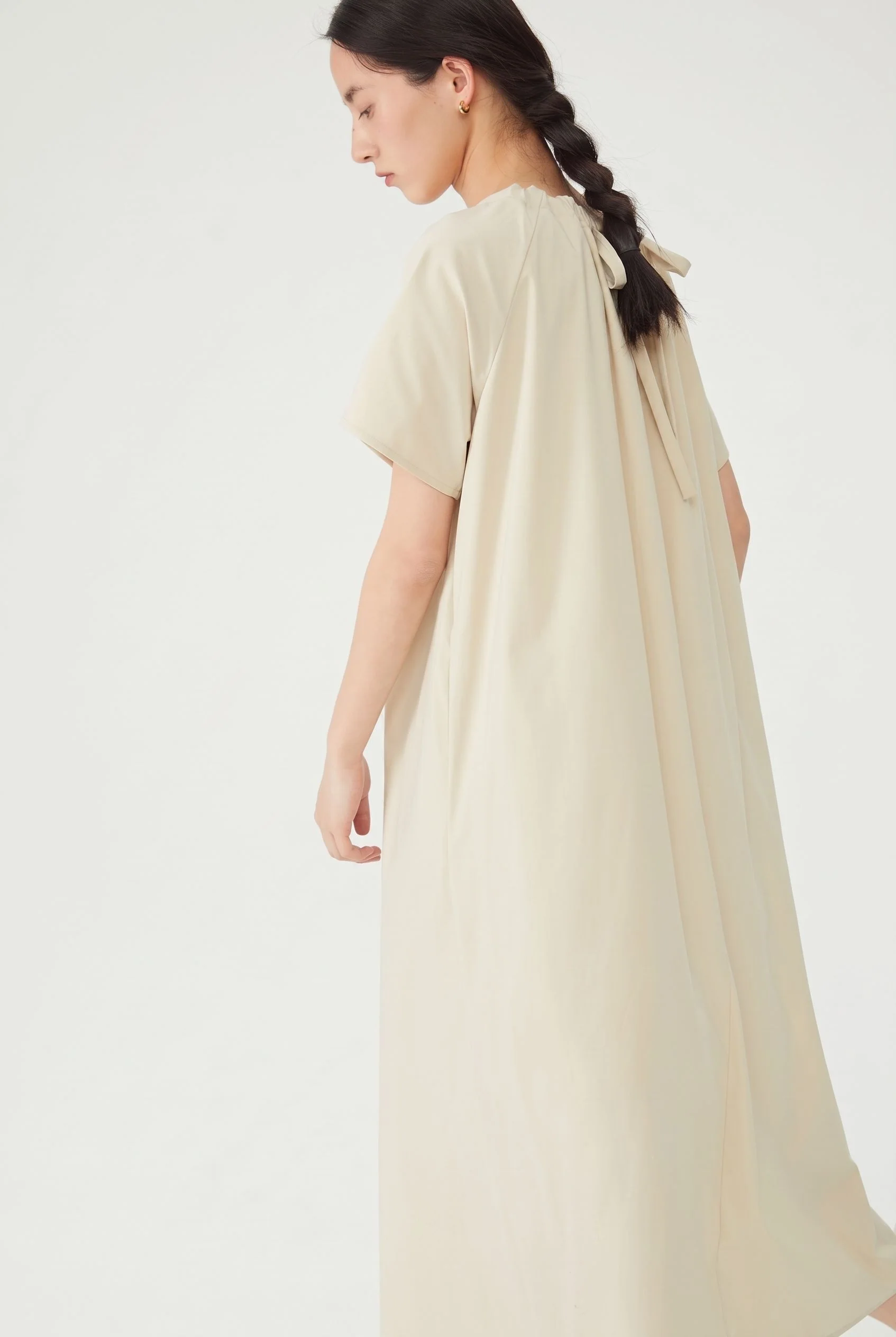 Gathered Neck Midi Dress - Image 6