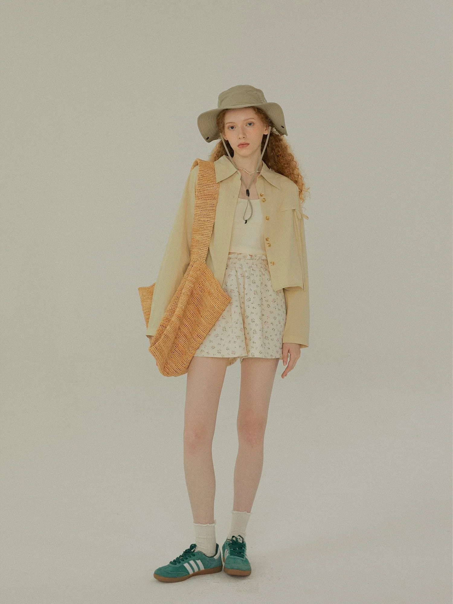 Gathered Print Shorts - Image 4