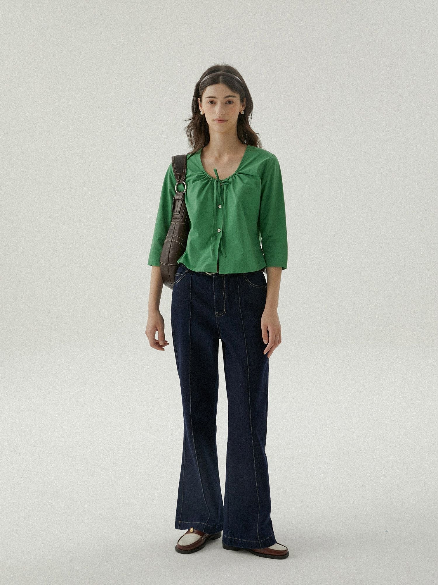 Gathered Tie Blouse - Image 4