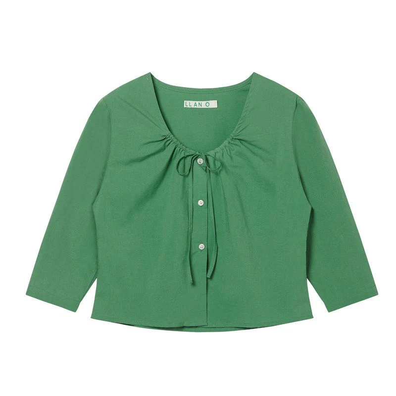 Gathered Tie Blouse - Image 6