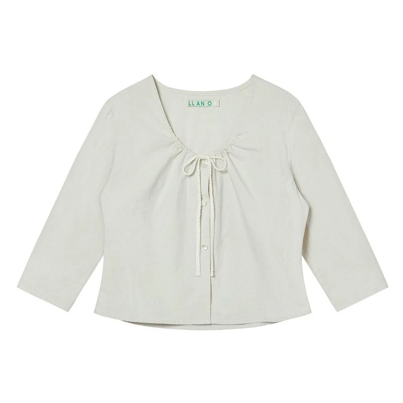 Gathered Tie Blouse - Image 7