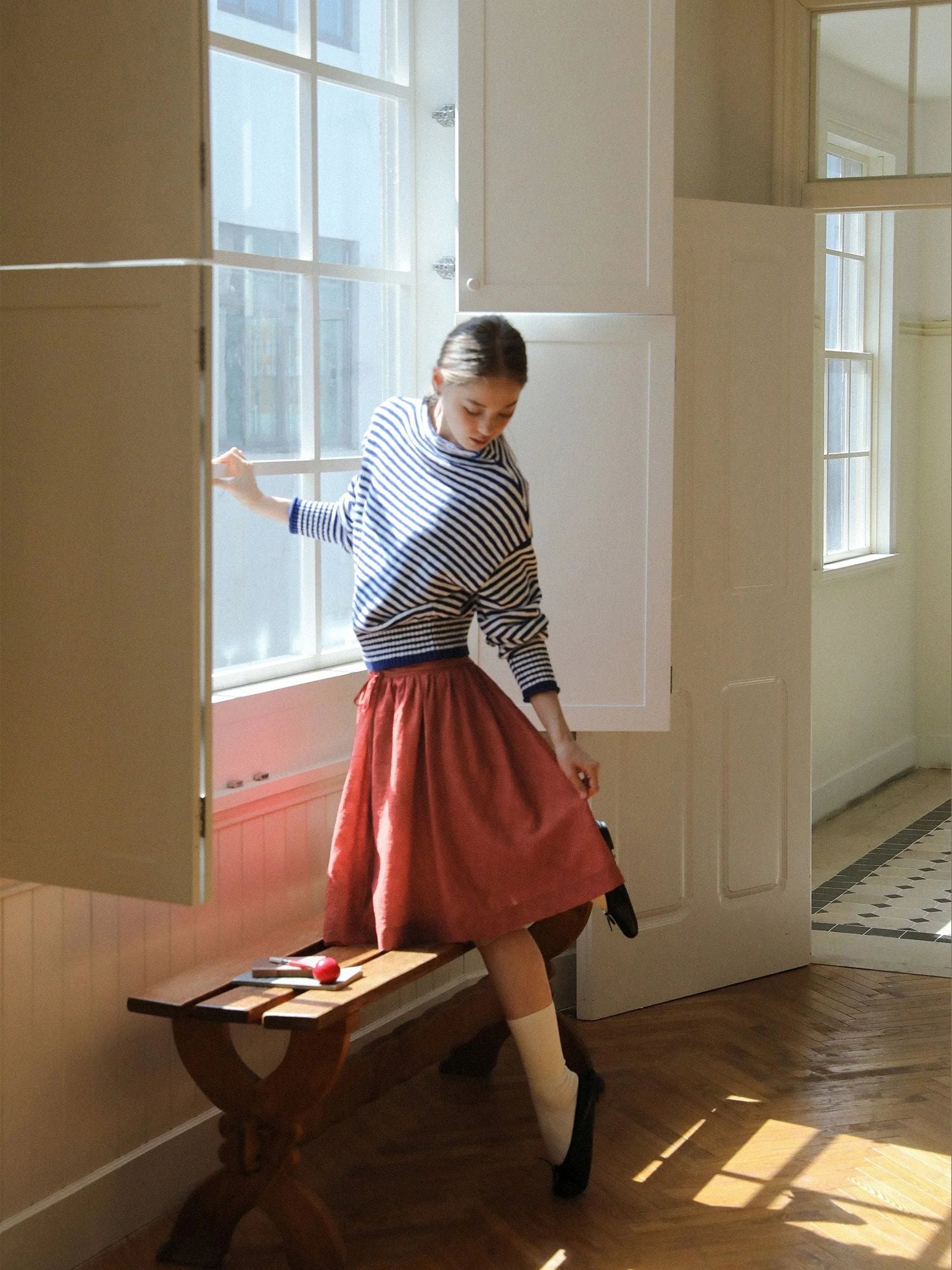 Gathered Tie Skirt - Image 2