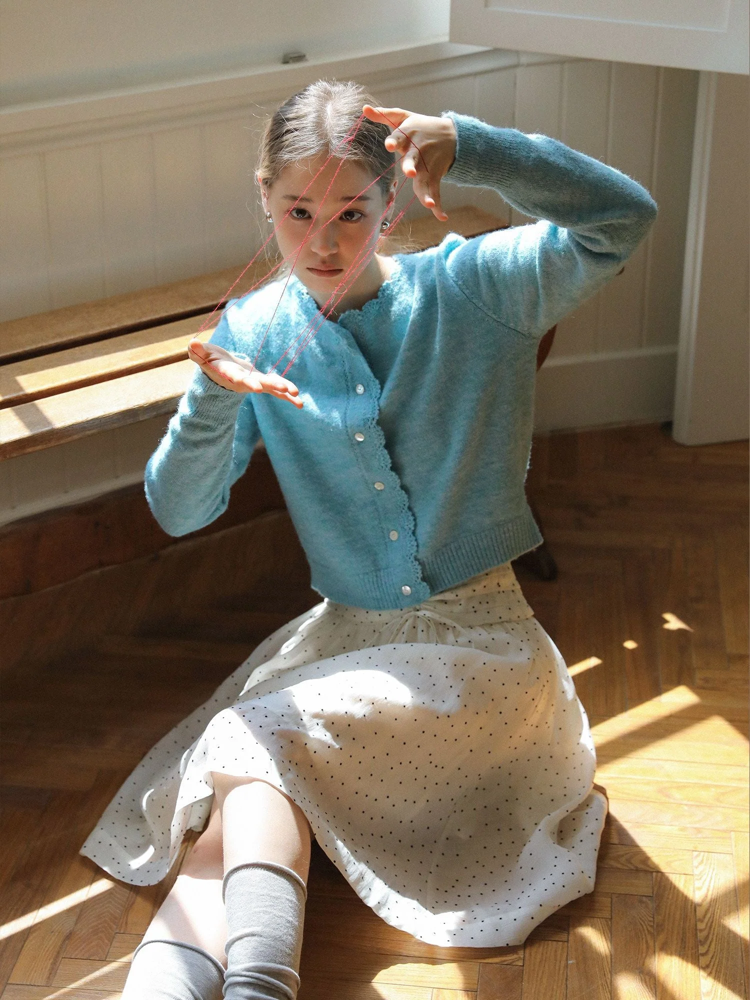 Gathered Tie Skirt - Image 3