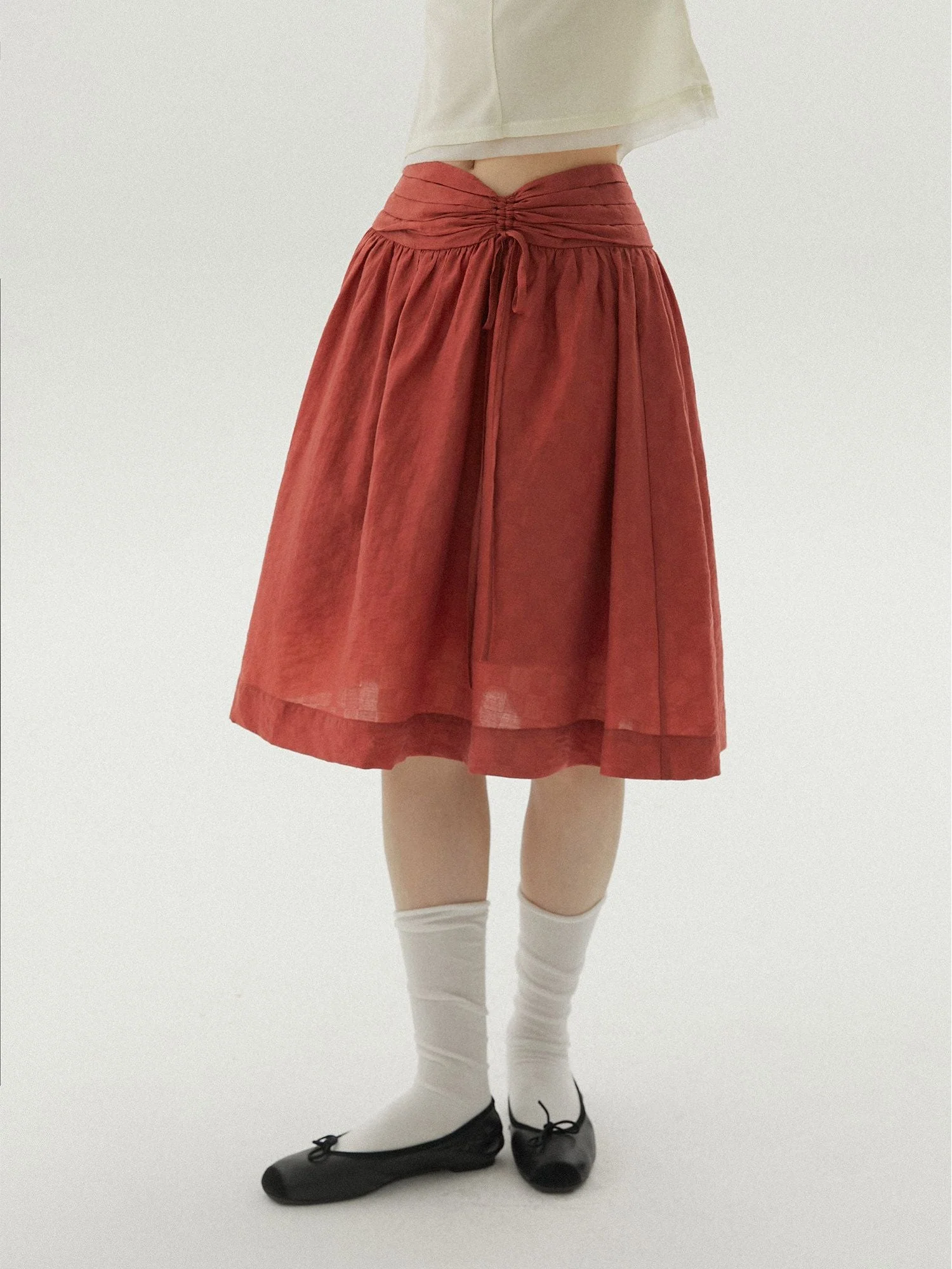 Gathered Tie Skirt - Image 5