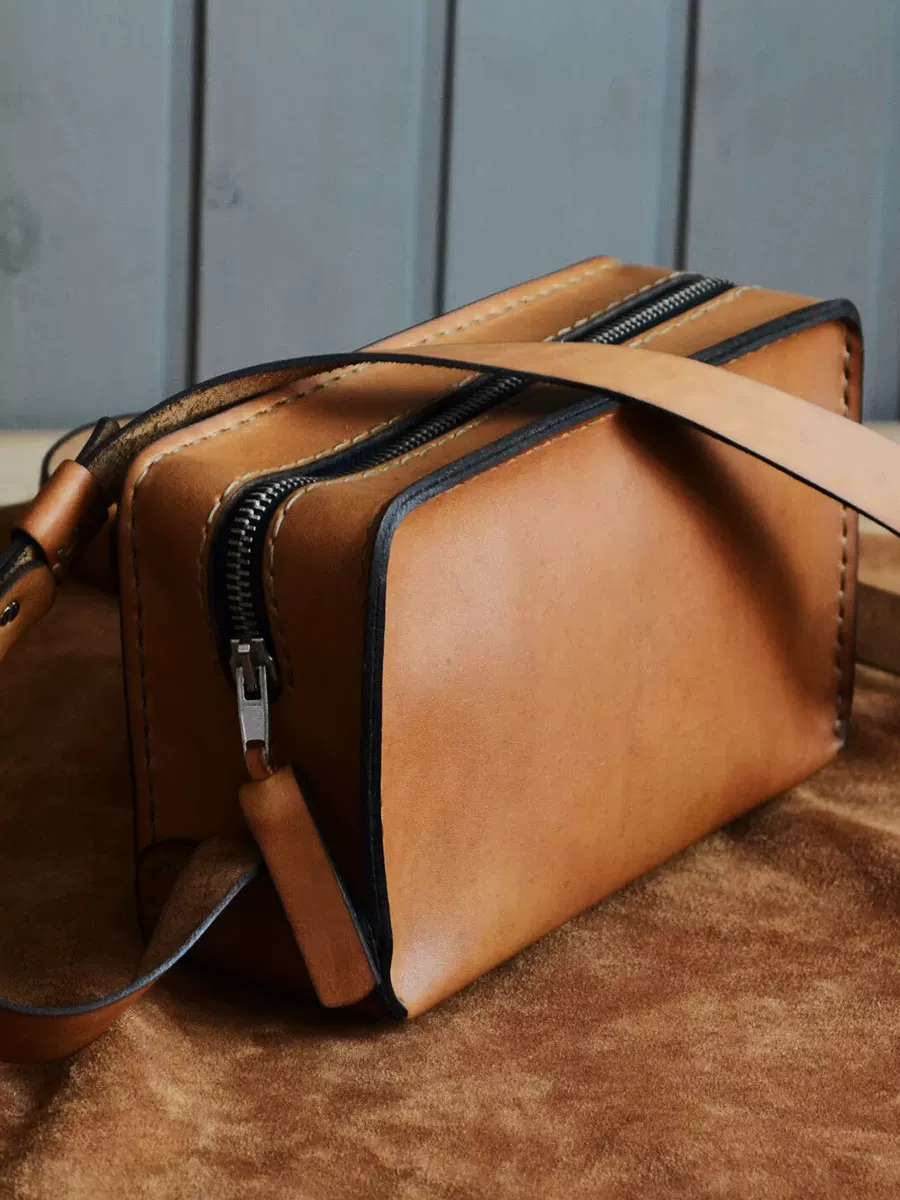 Genuine Leather Camera Crossbody - Image 2