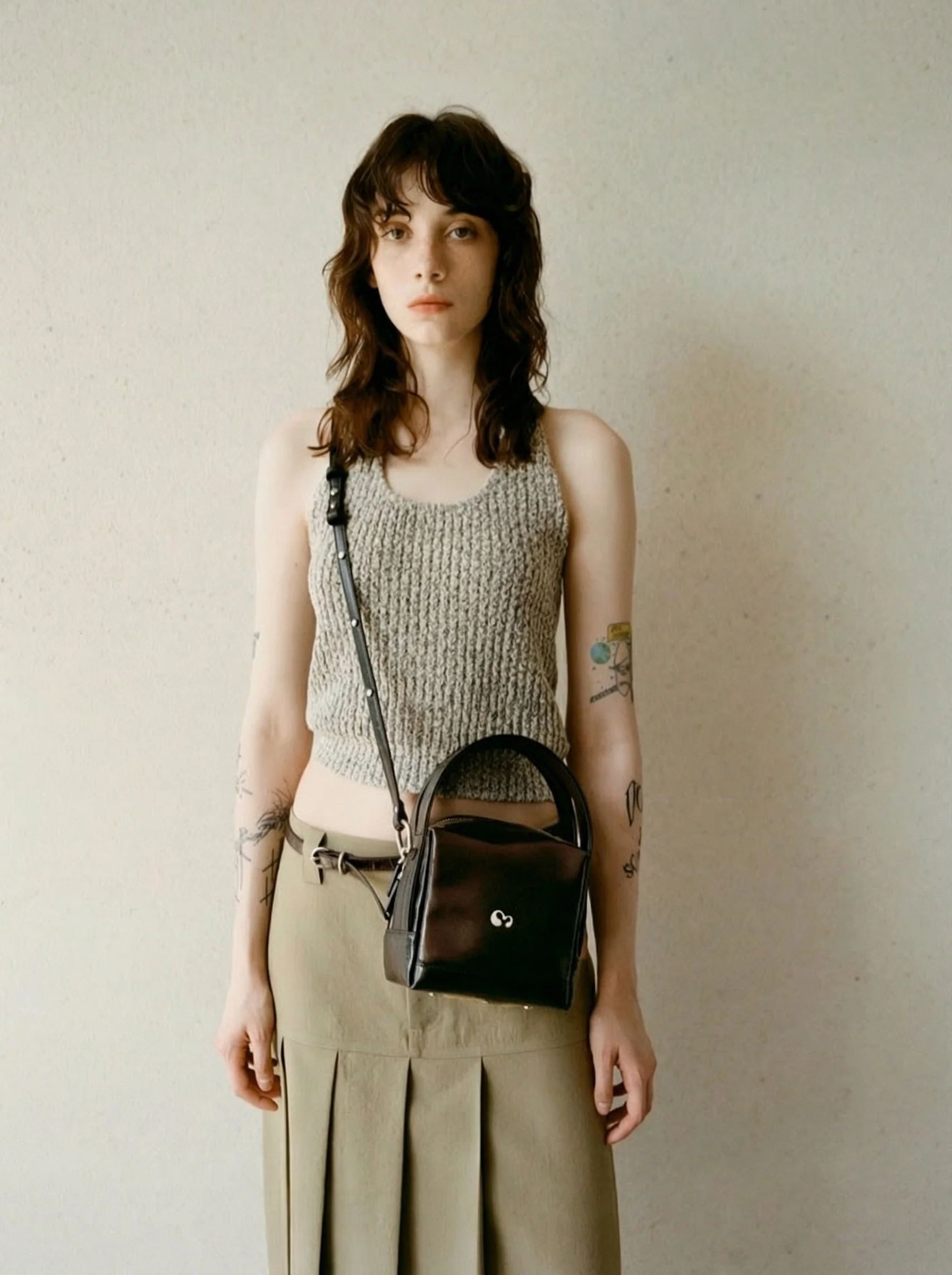 Genuine Leather Mini Cube Satchel - Image 7