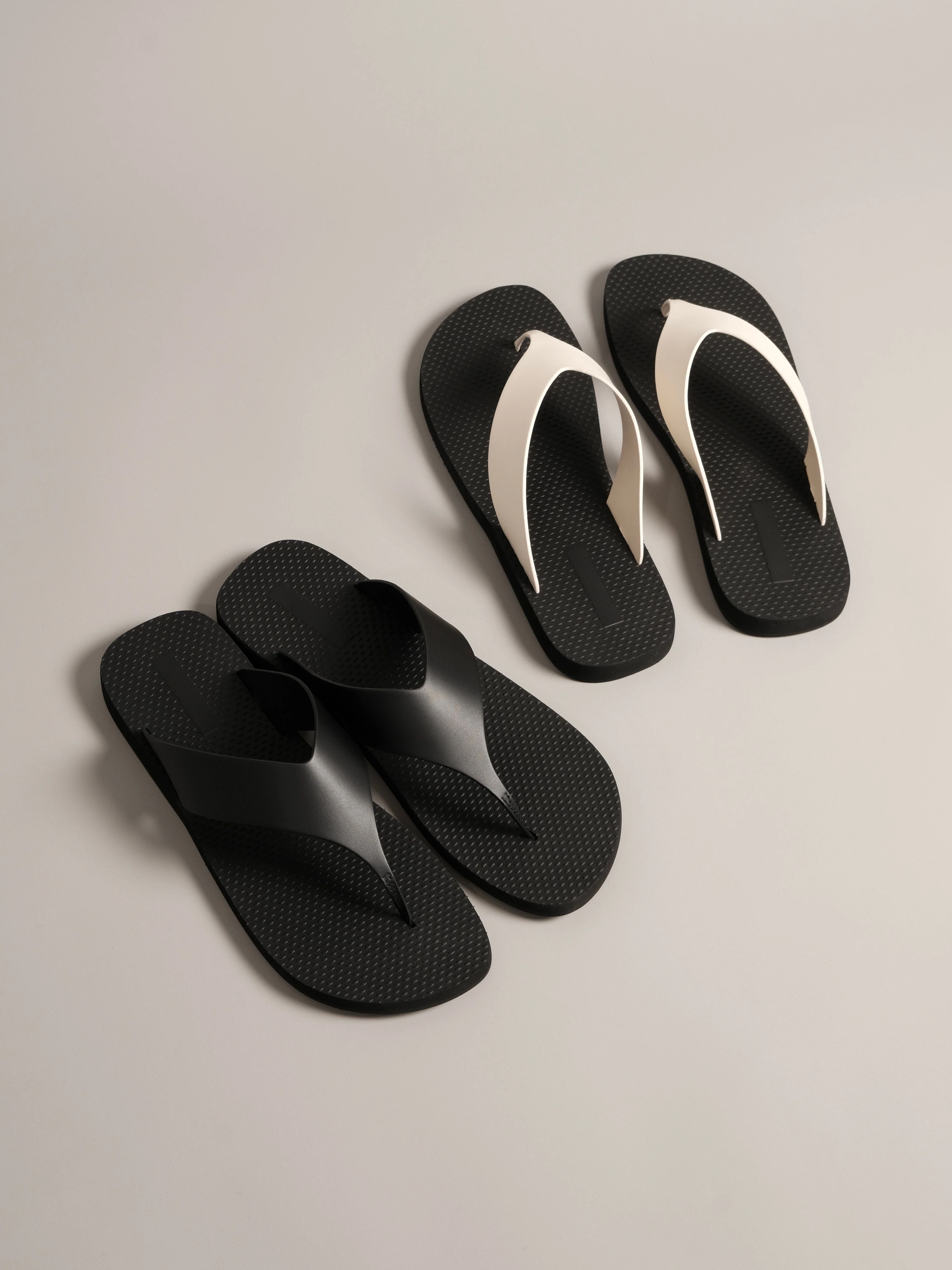 Genuine Leather V-Strap Flip Flops