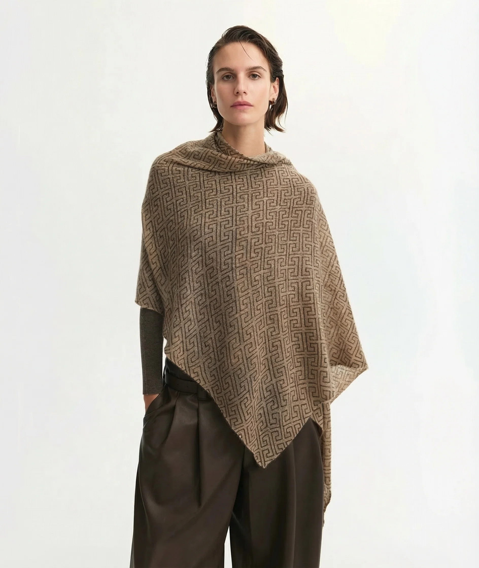 Geometric Jacquard Shawl - Image 4