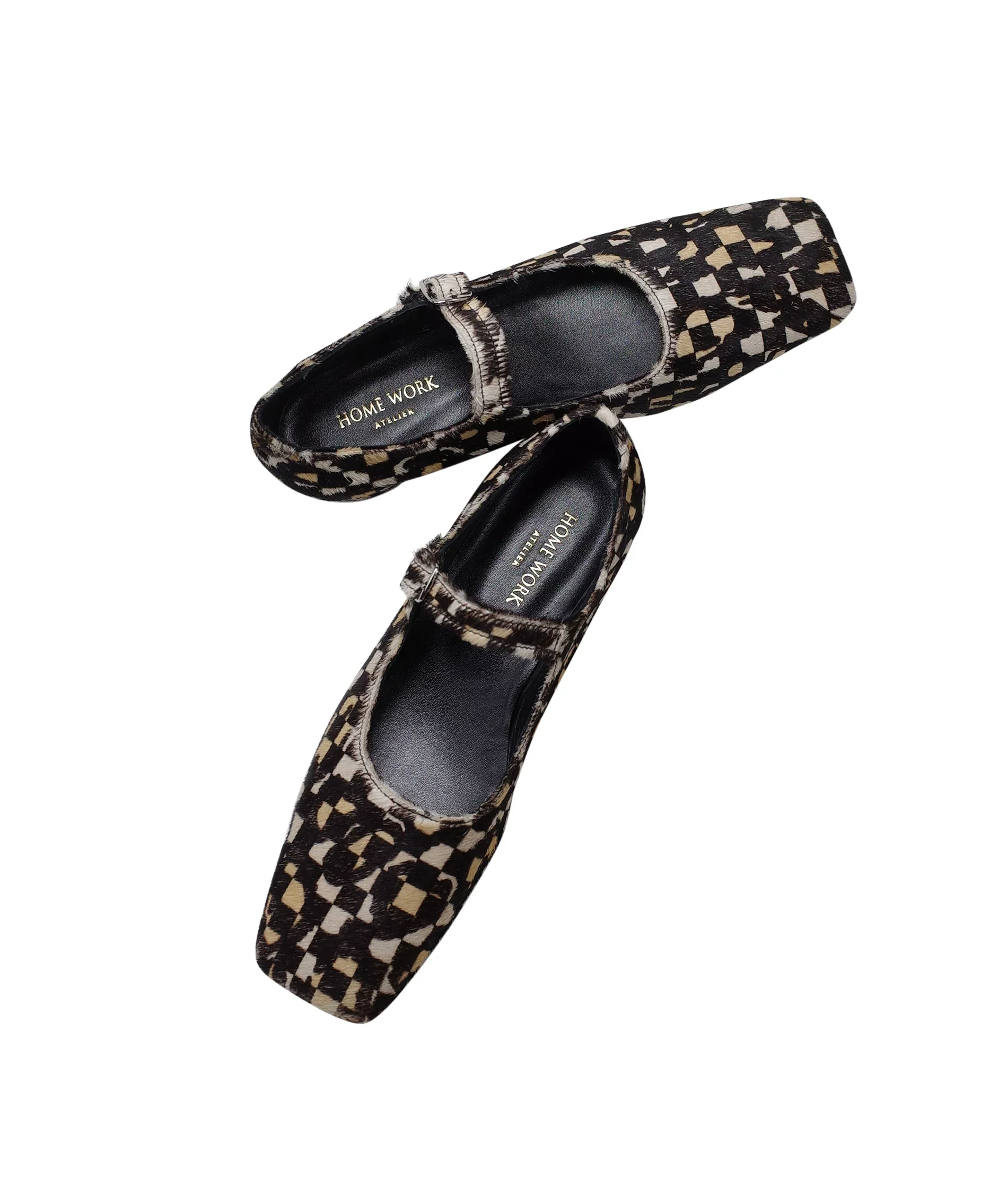 Geometric Mary Jane Flats - Image 5