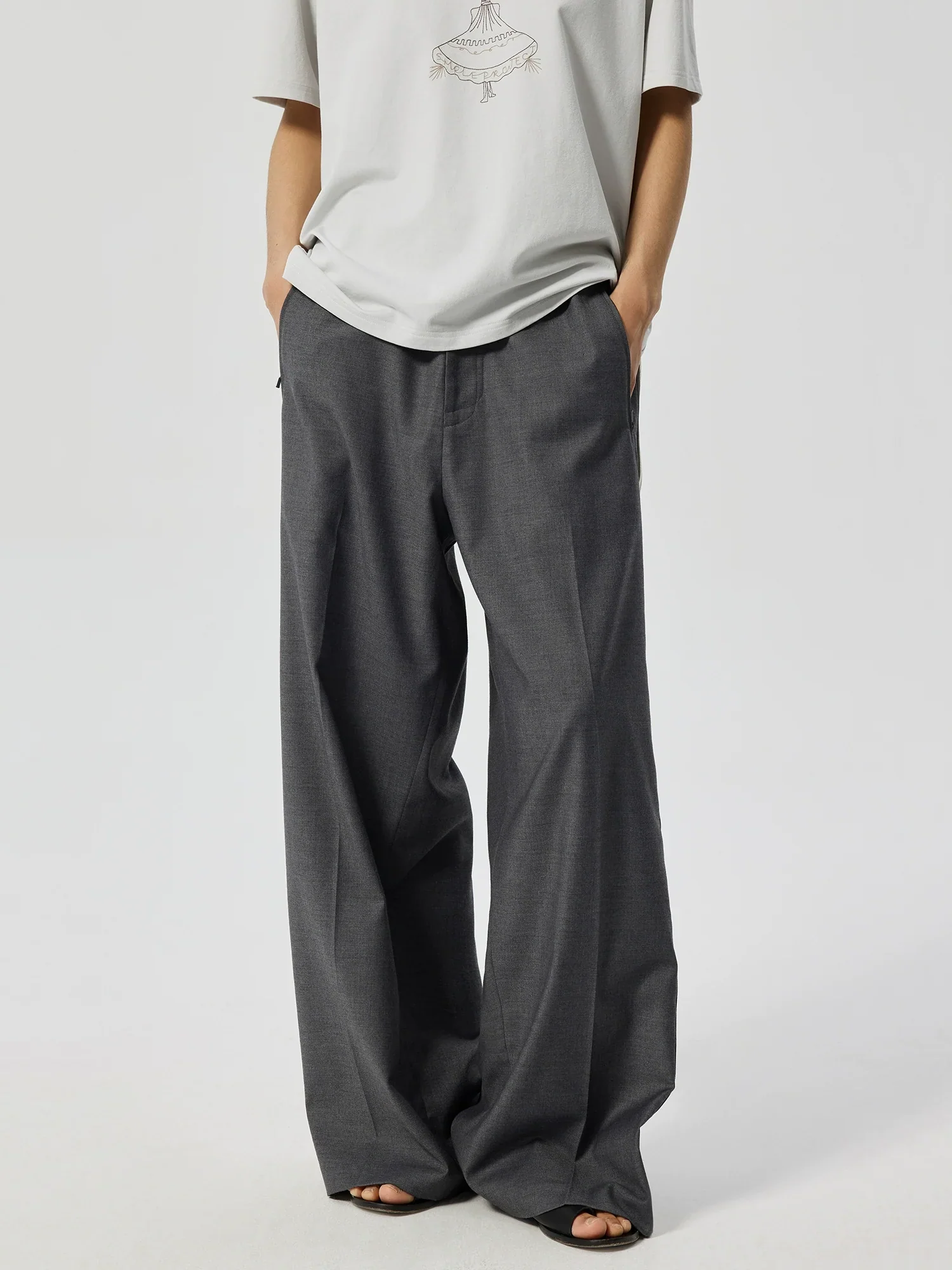 Geometric Stripe Wide-Leg Trousers - Image 3
