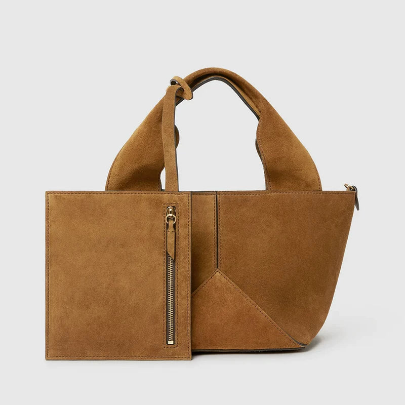 Geometric Suede Tote - Image 6