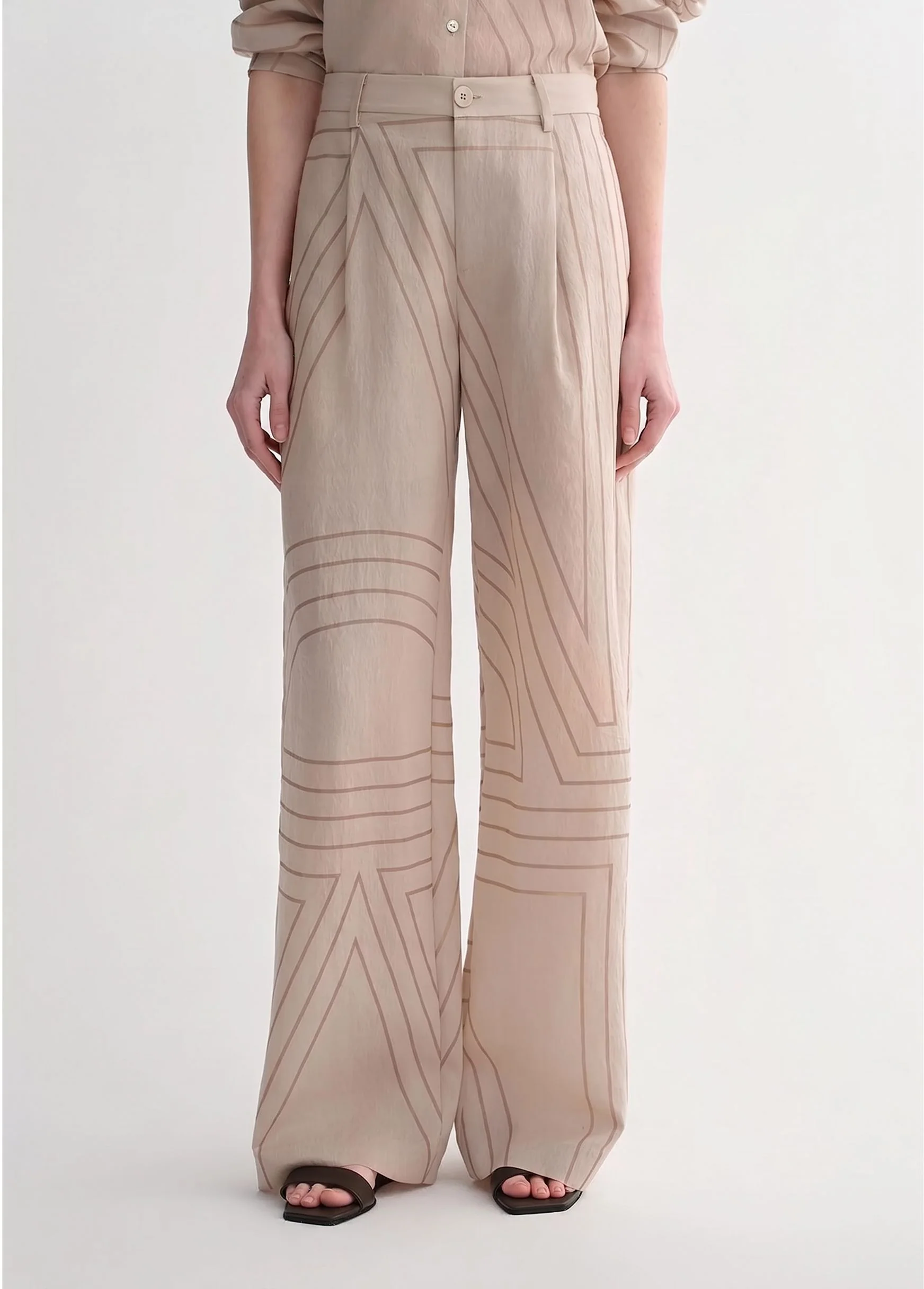 Geometric Wide-Leg Pants - Image 3