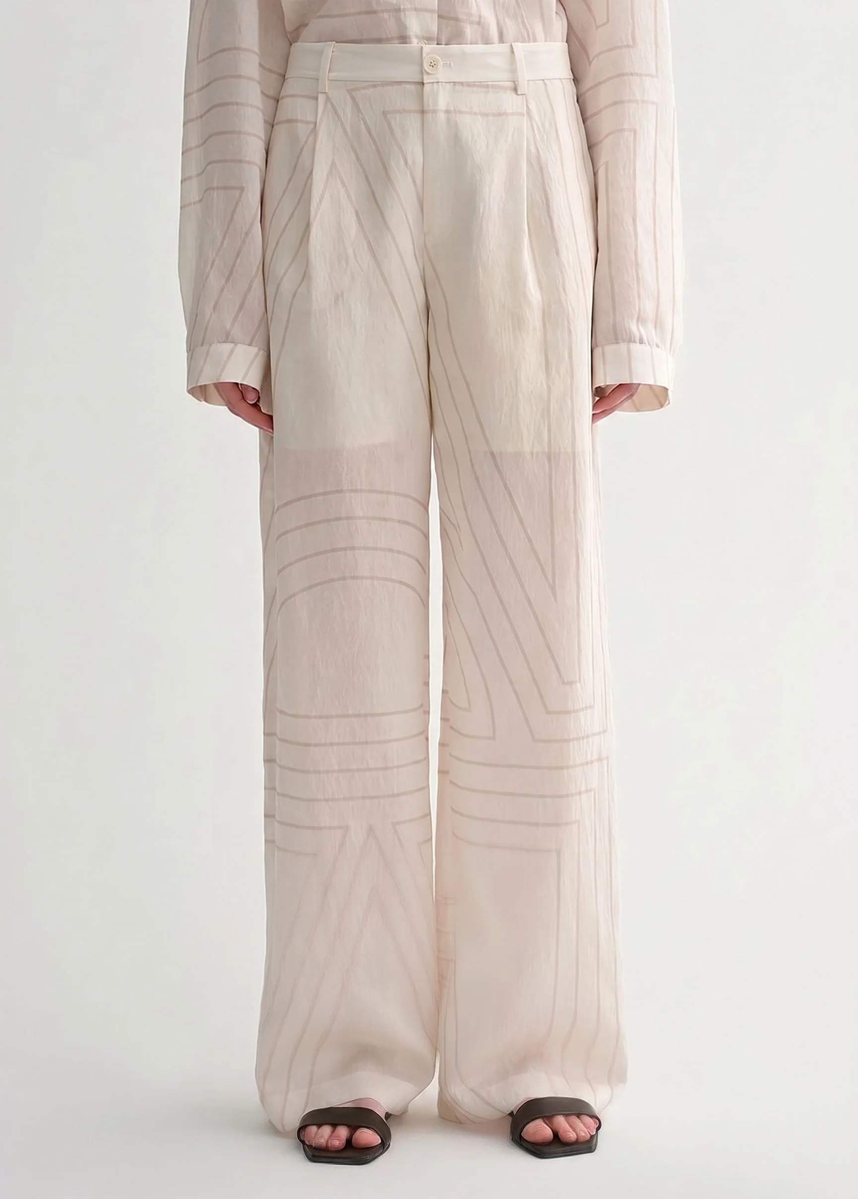 Geometric Wide-Leg Pants - Image 4