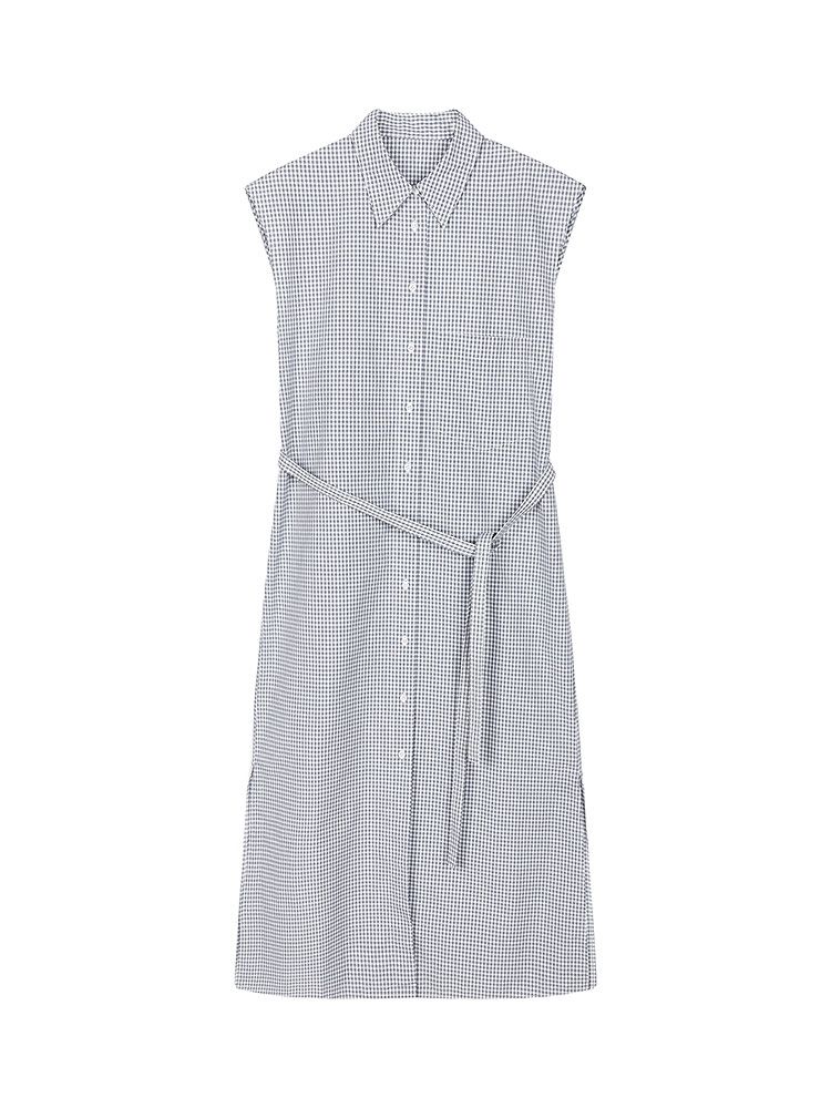 Gingham Belted Shirt Dress - Image 4