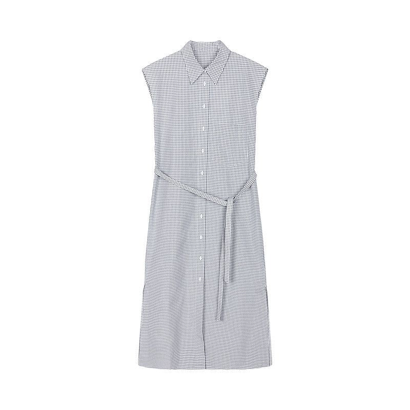 Gingham Belted Shirt Dress - Image 5