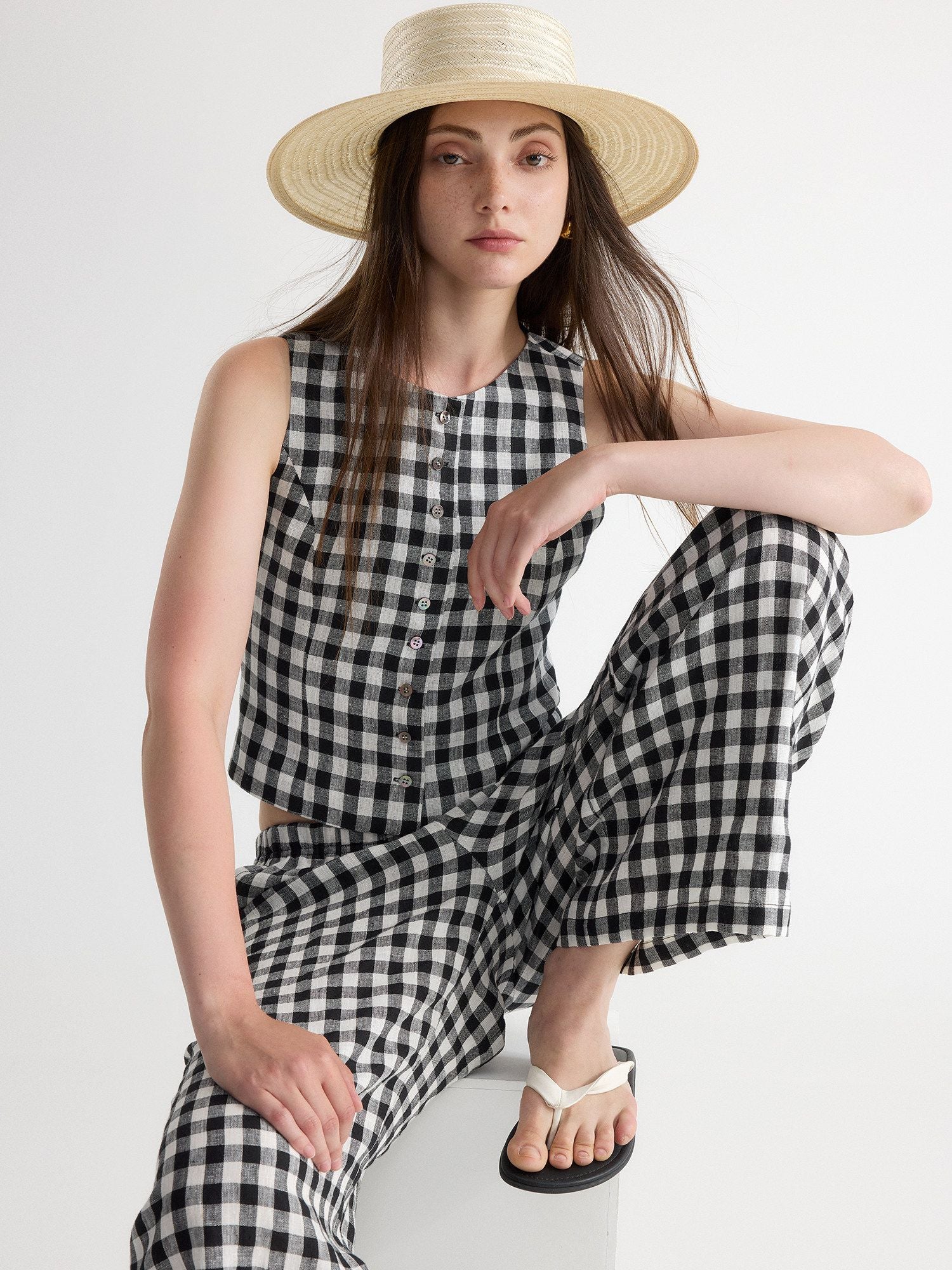 Gingham Vest Set - Image 5